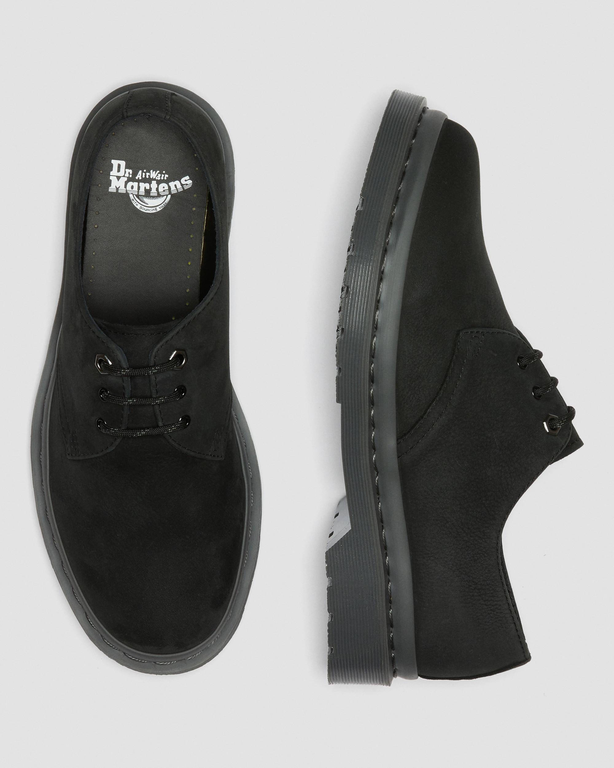 1461 Mono Milled Nubuck Leather Oxford Shoes in BLACK | Dr. Martens™