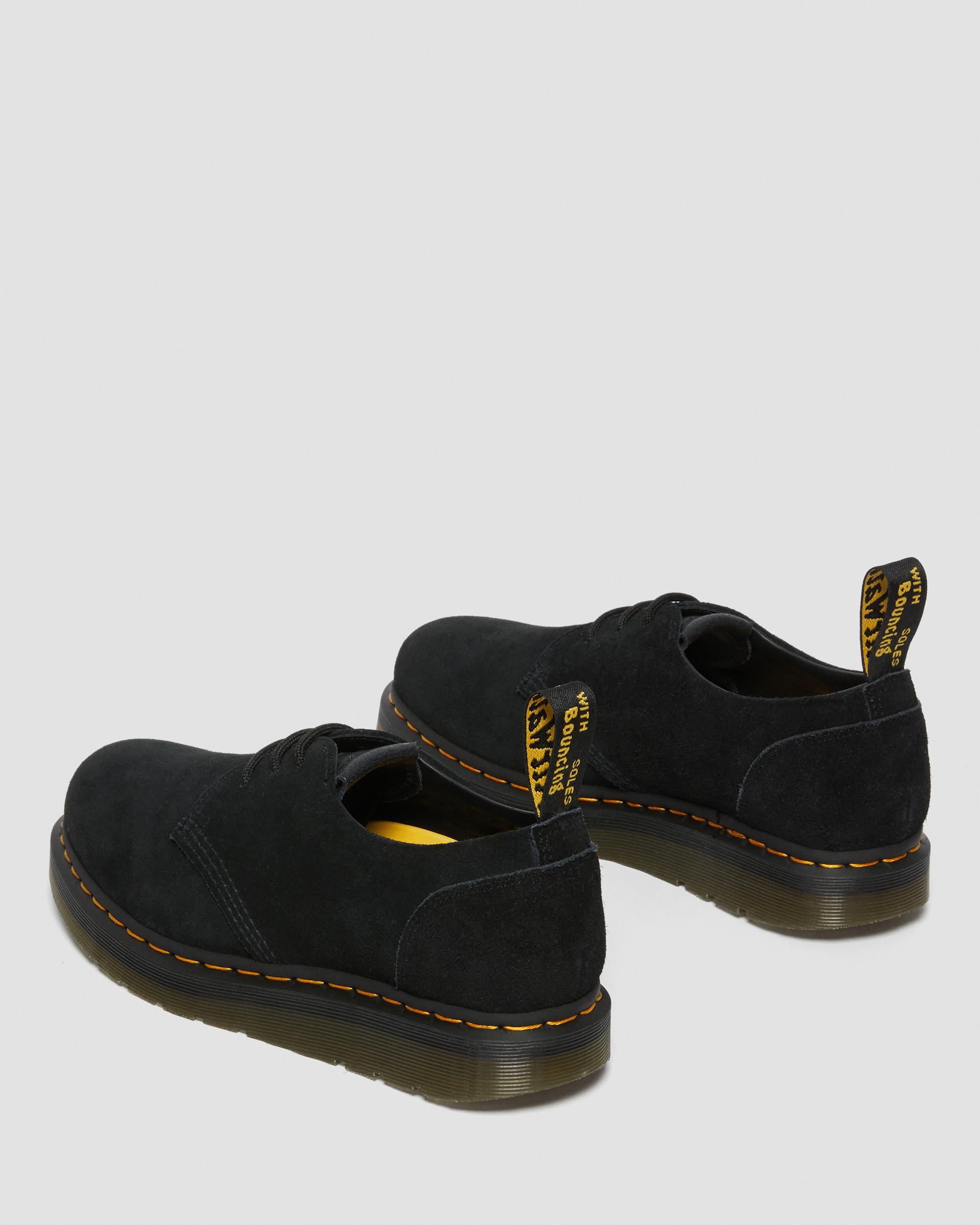 Berman Suede Leather Shoes in Black | Dr. Martens