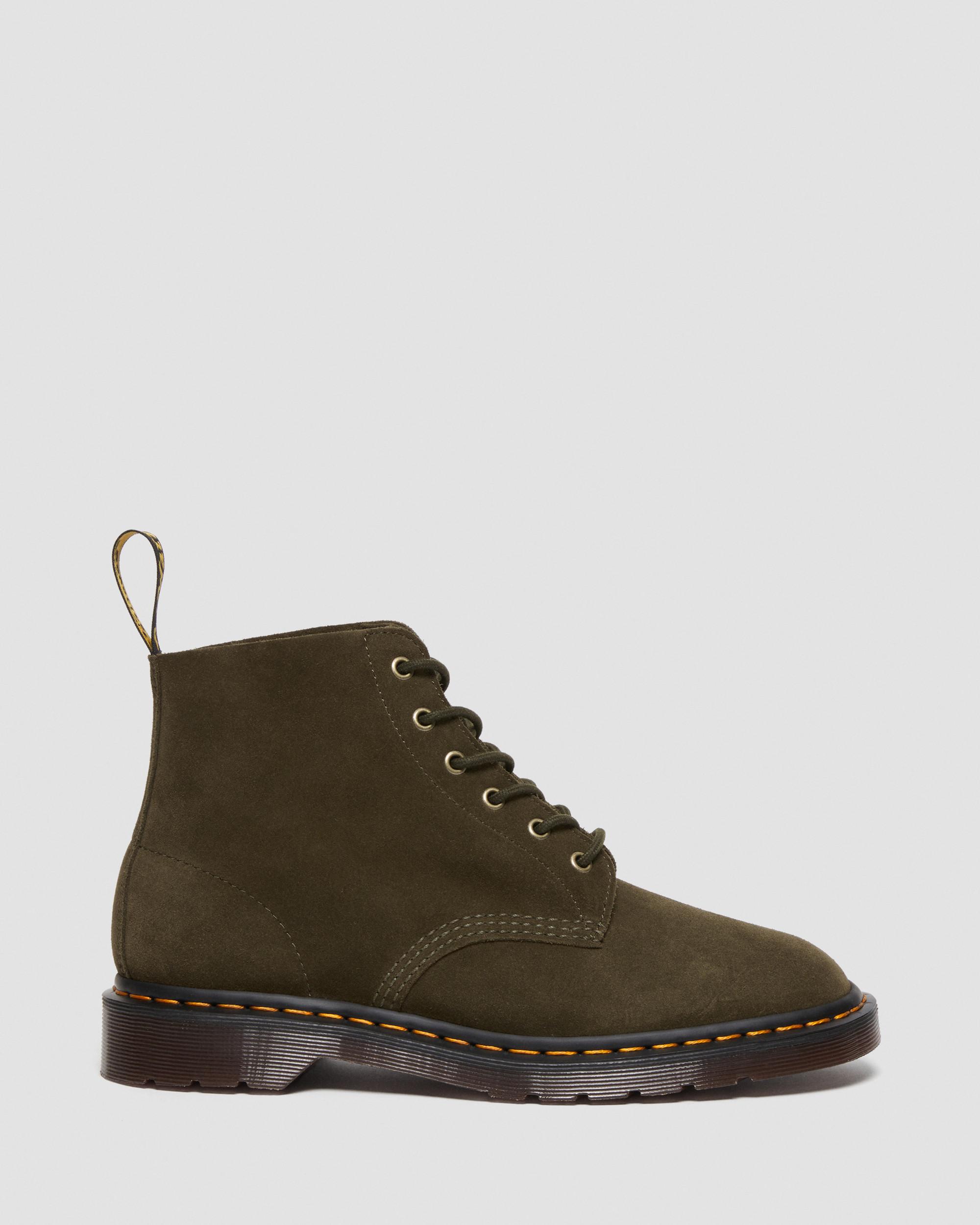 101 Suede Ankle Boots in Olive