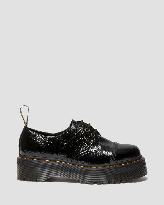 1461 Distressed Patent Leather Platform Shoes in Black | Dr 1461 Distressed Patent Leather Platform Shoes in Black | Dr