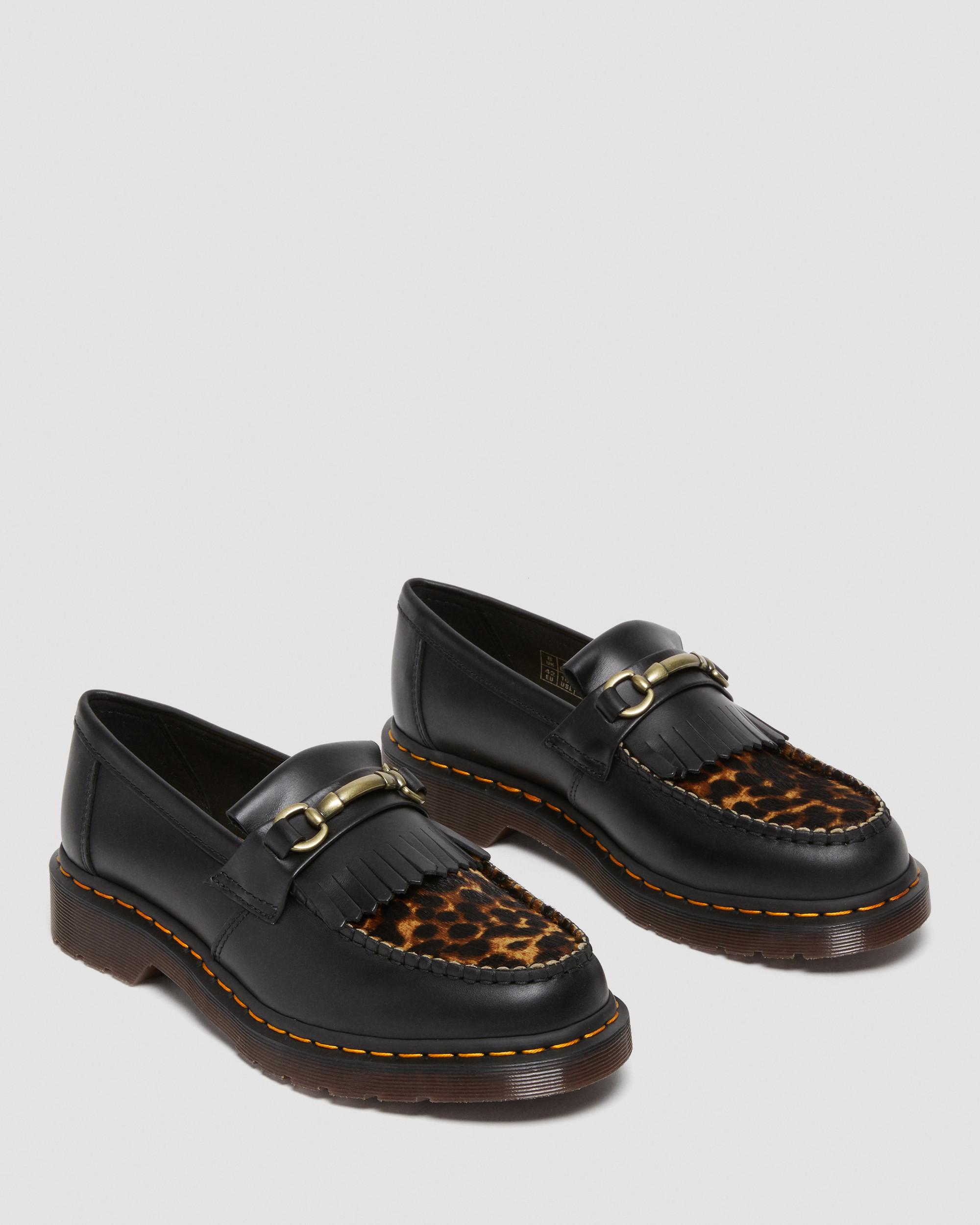 Adrian Snaffle Hair On Loafers in Black   Dr. Martens