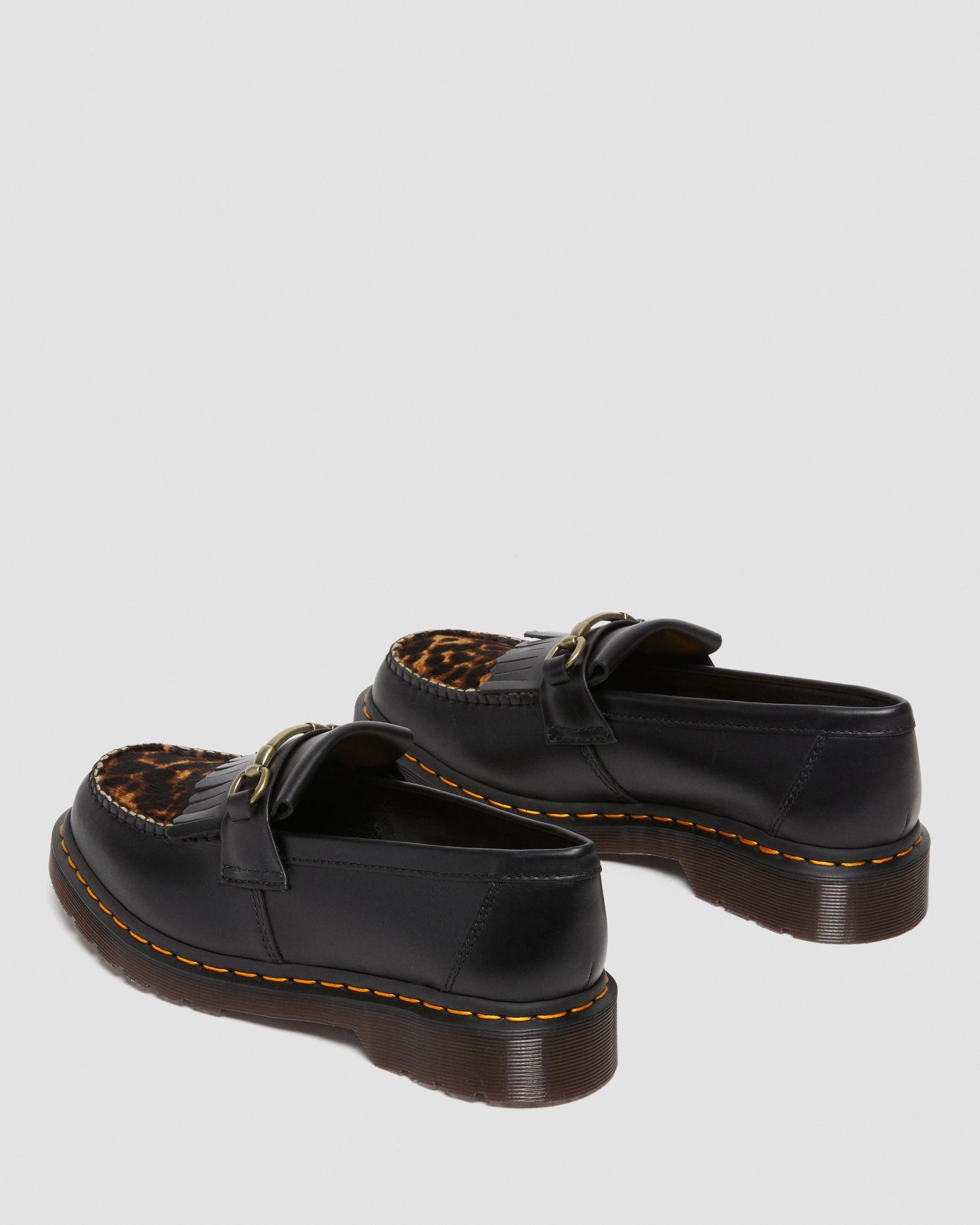 Adrian Snaffle Hair On Loafers in Black | Dr. Martens