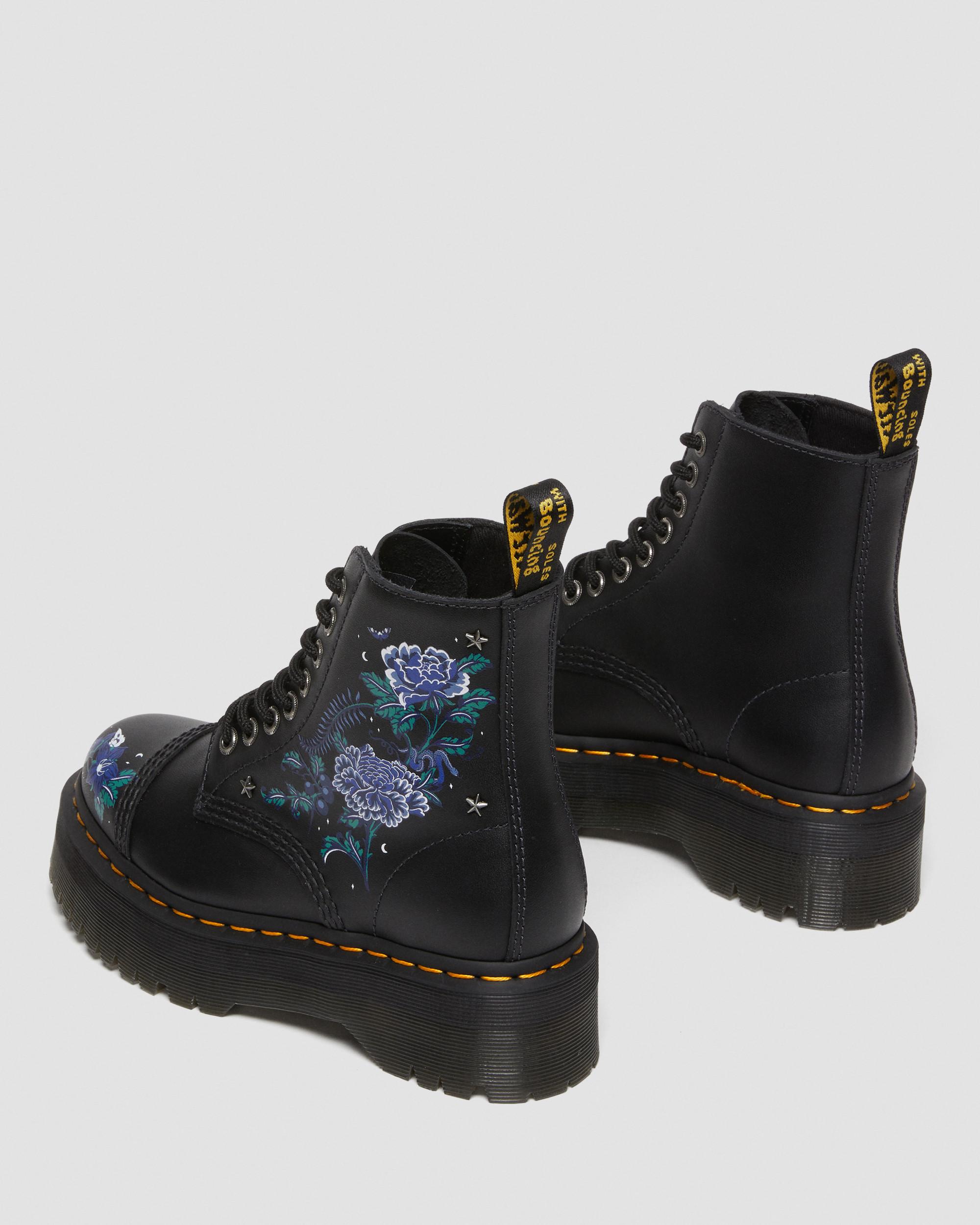 Sinclair Mystic Floral platformstøvler i læderSinclair Mystic Floral platformstøvler i læder Dr. Martens