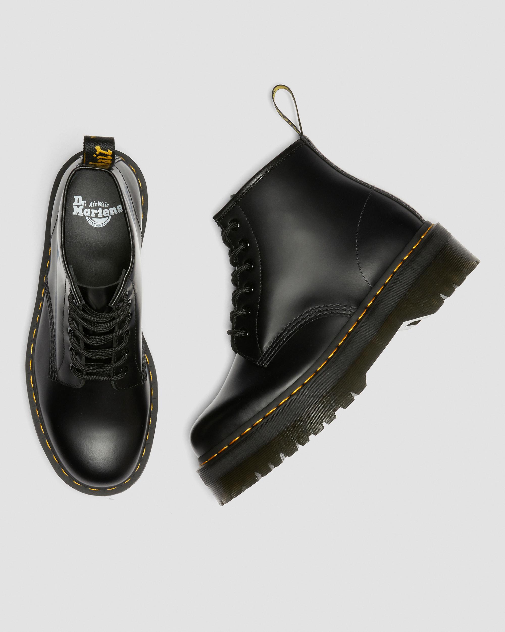 101 Smooth Leather Platform Ankle Boots in BLACK | Dr. Martens™