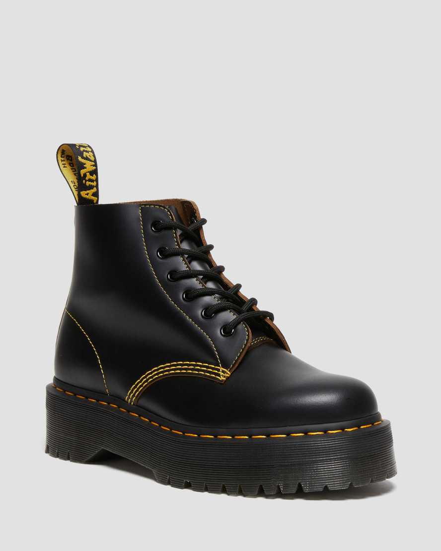 101 Quad Vintage Smooth Leather Platform Ankle Boots Black101 Quad Vintage Smooth Leather Platform Ankle Boots Dr. Martens