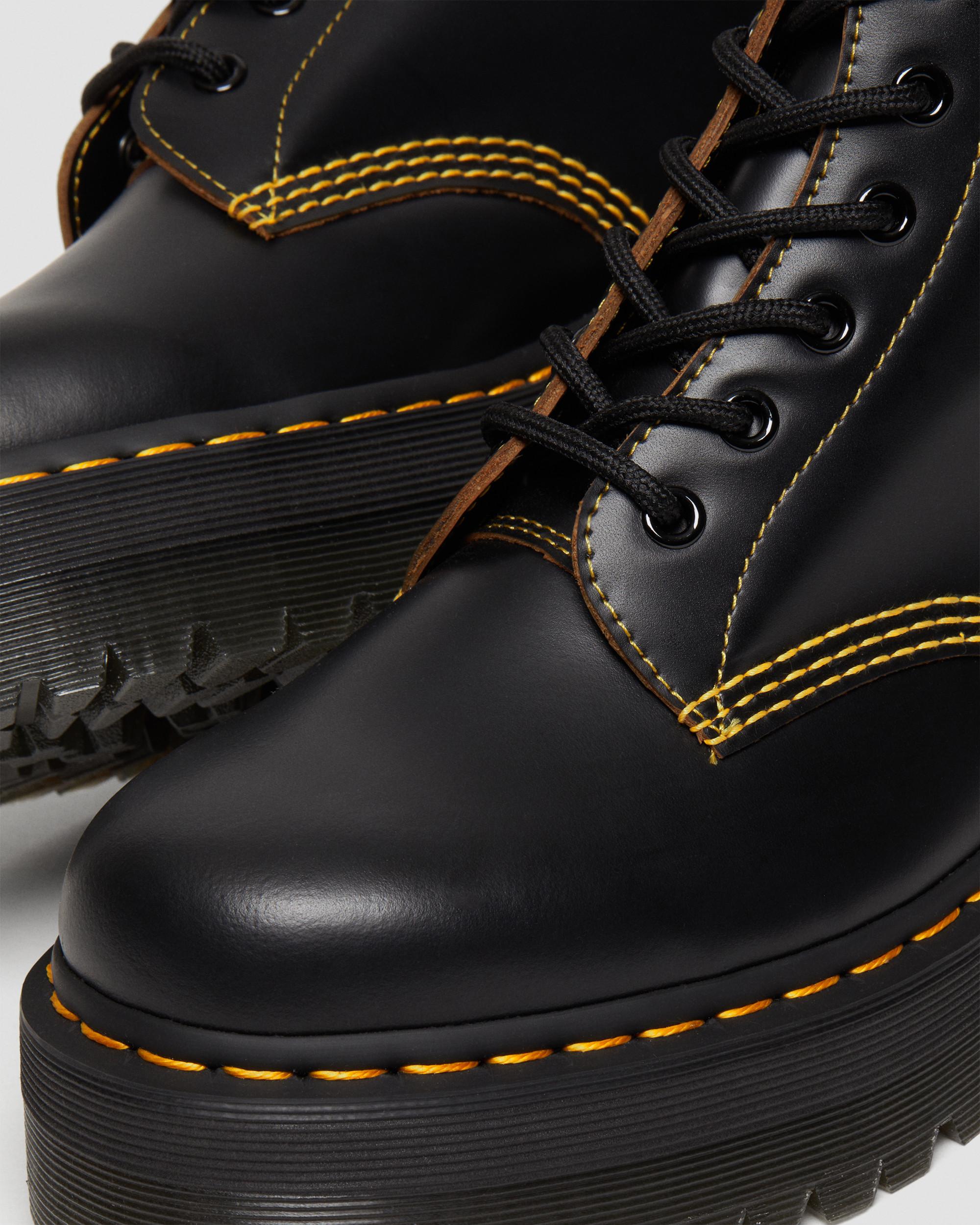 101 Quad Vintage Smooth Leather Platform Ankle Boots in Black | Dr. Martens