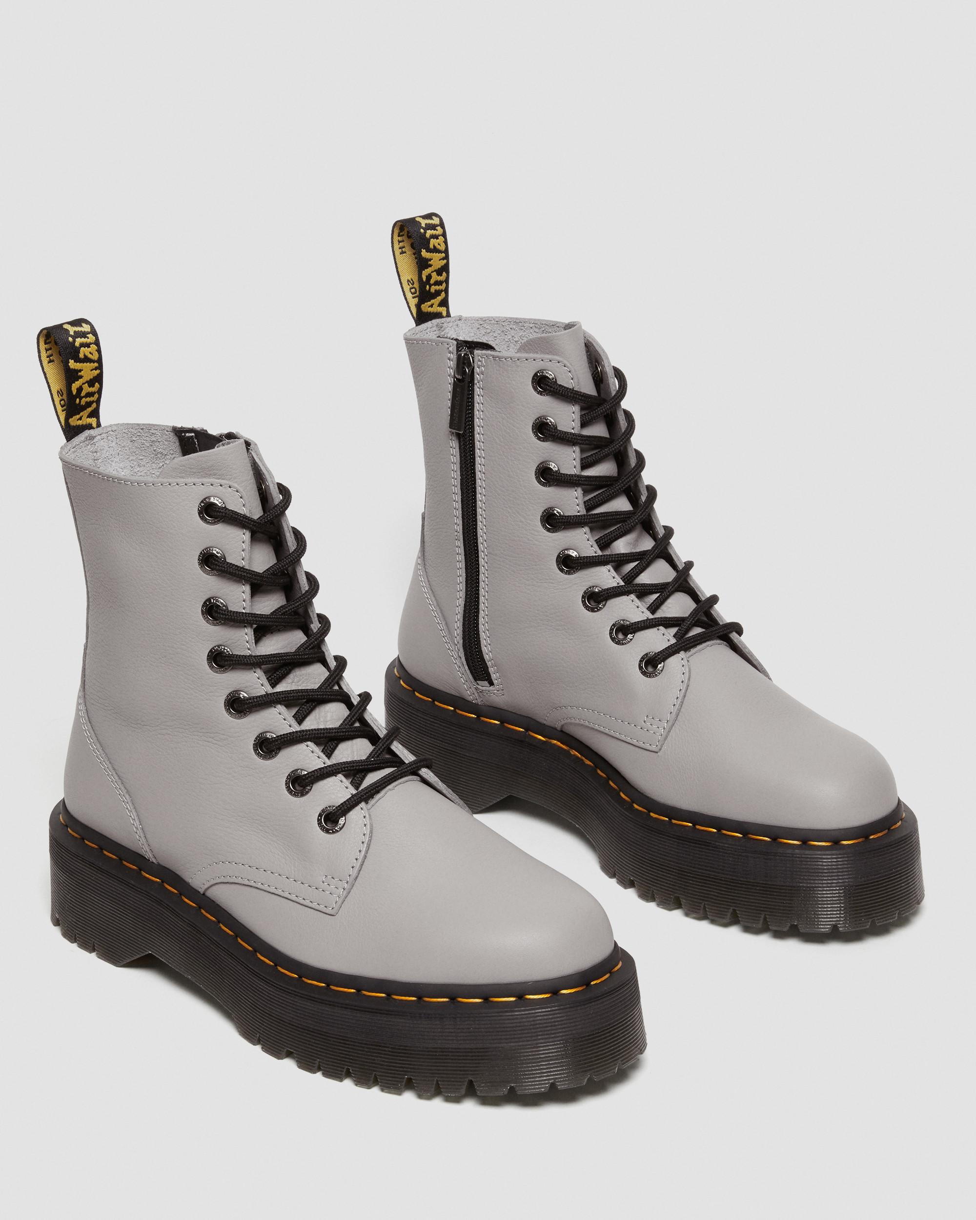 Jadon III Boot Pisa Leather Platforms in GREY | Dr. Martens™