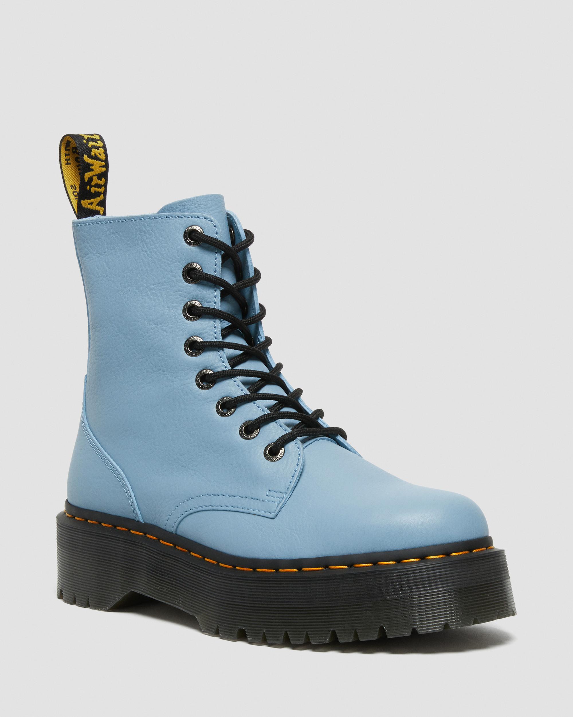 Jadon Boot Pisa Leather Platforms, Blue | Dr. Martens
