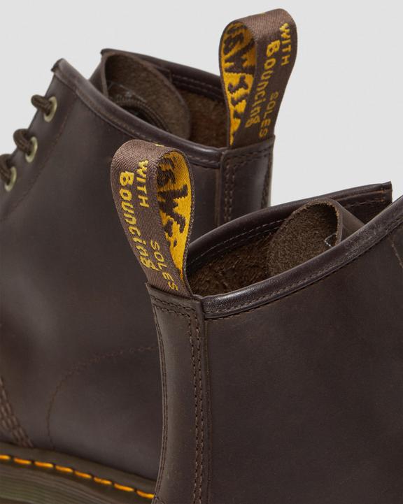 101-ankelstøvler i Crazy Horse-læder i mørkebrun101-ankelstøvler i Crazy Horse-læder Dr. Martens
