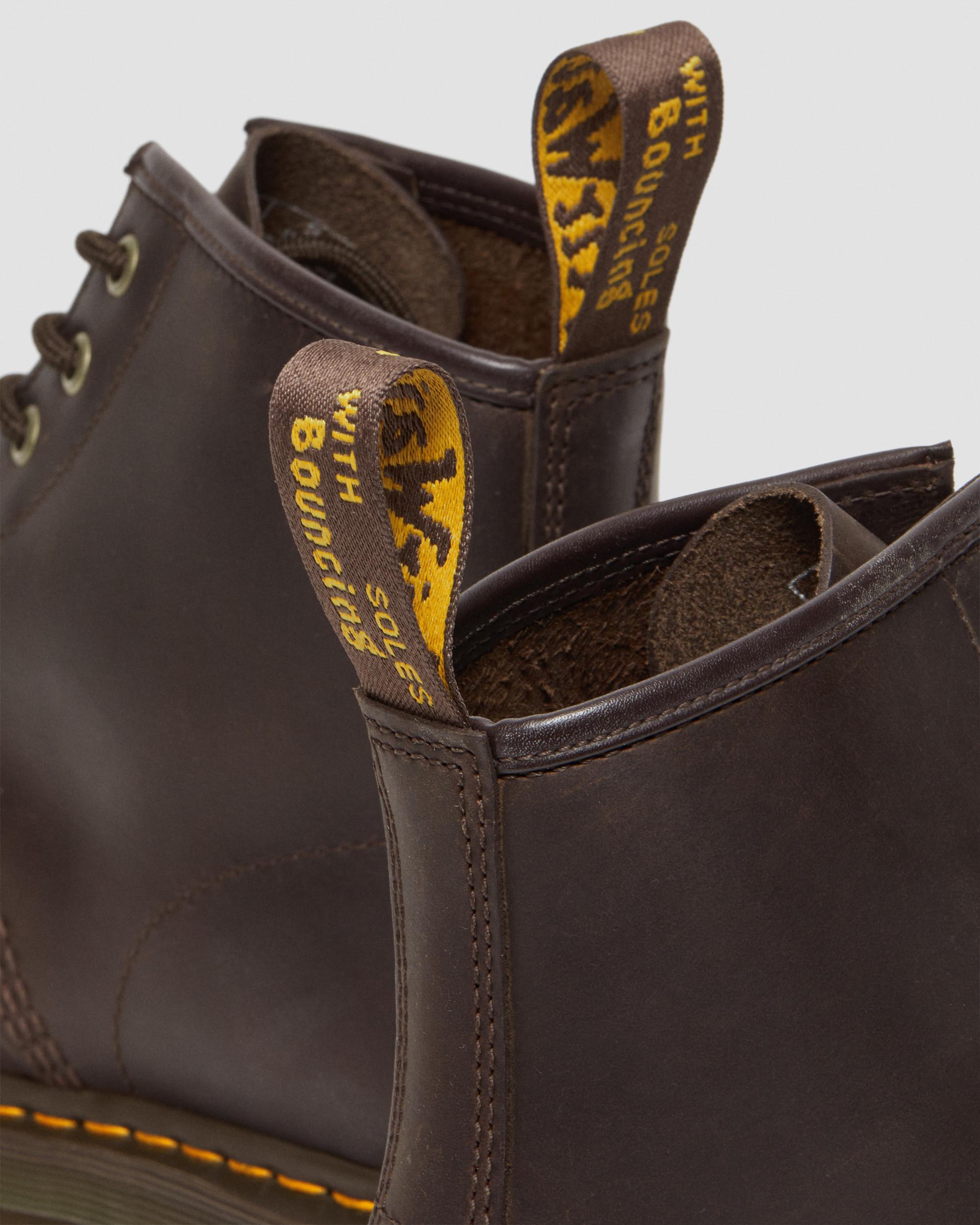 DR MARTENS 101 Crazy Horse Leather Ankle Boots