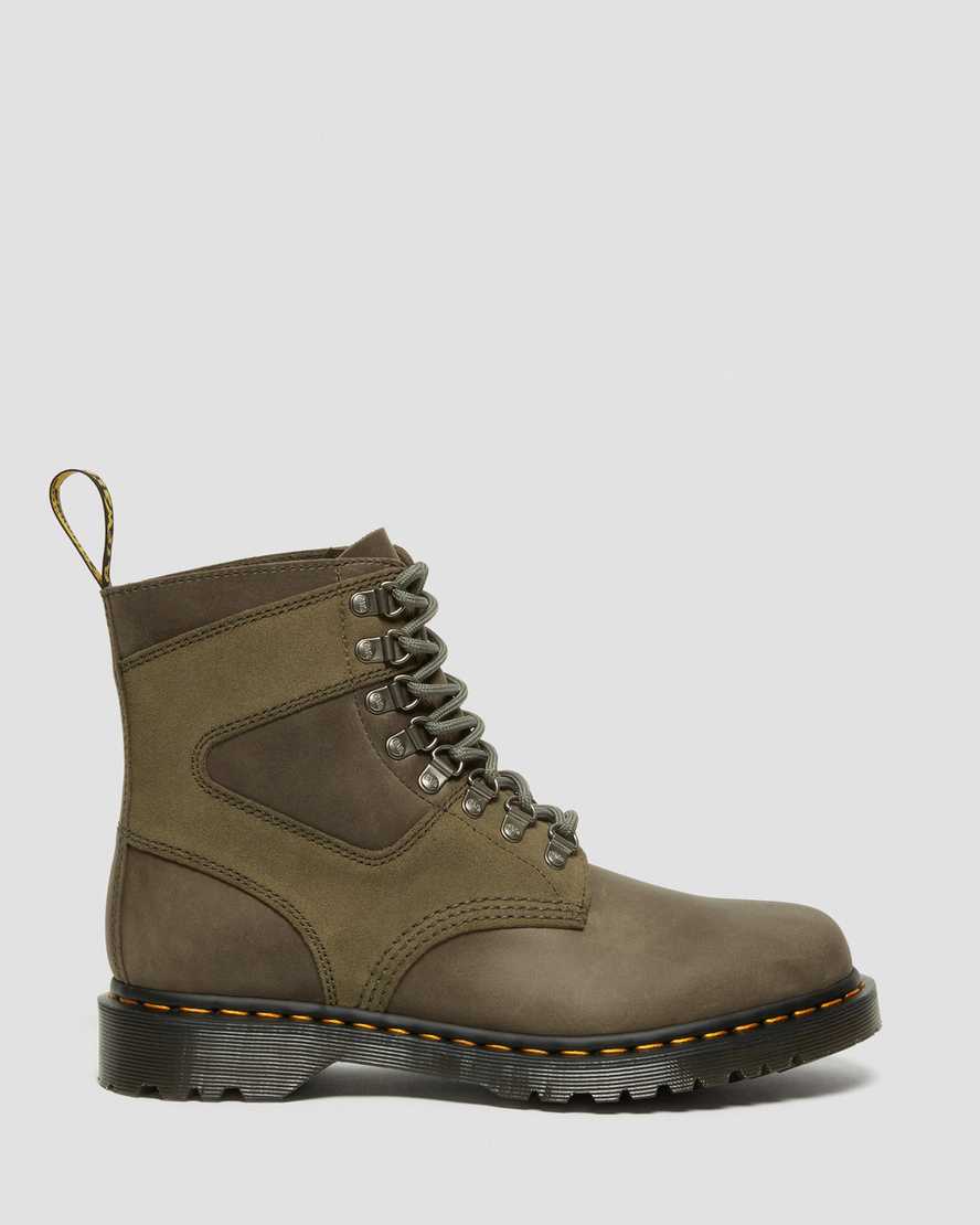 1460 Pascal Leather & Suede Lace Up Boots1460 Pascal Streeter snørestøvler i ruskind Dr. Martens