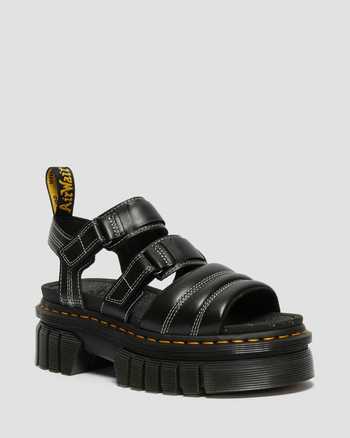 Ricki Nappa Lux Leather 3-Strap Sandals