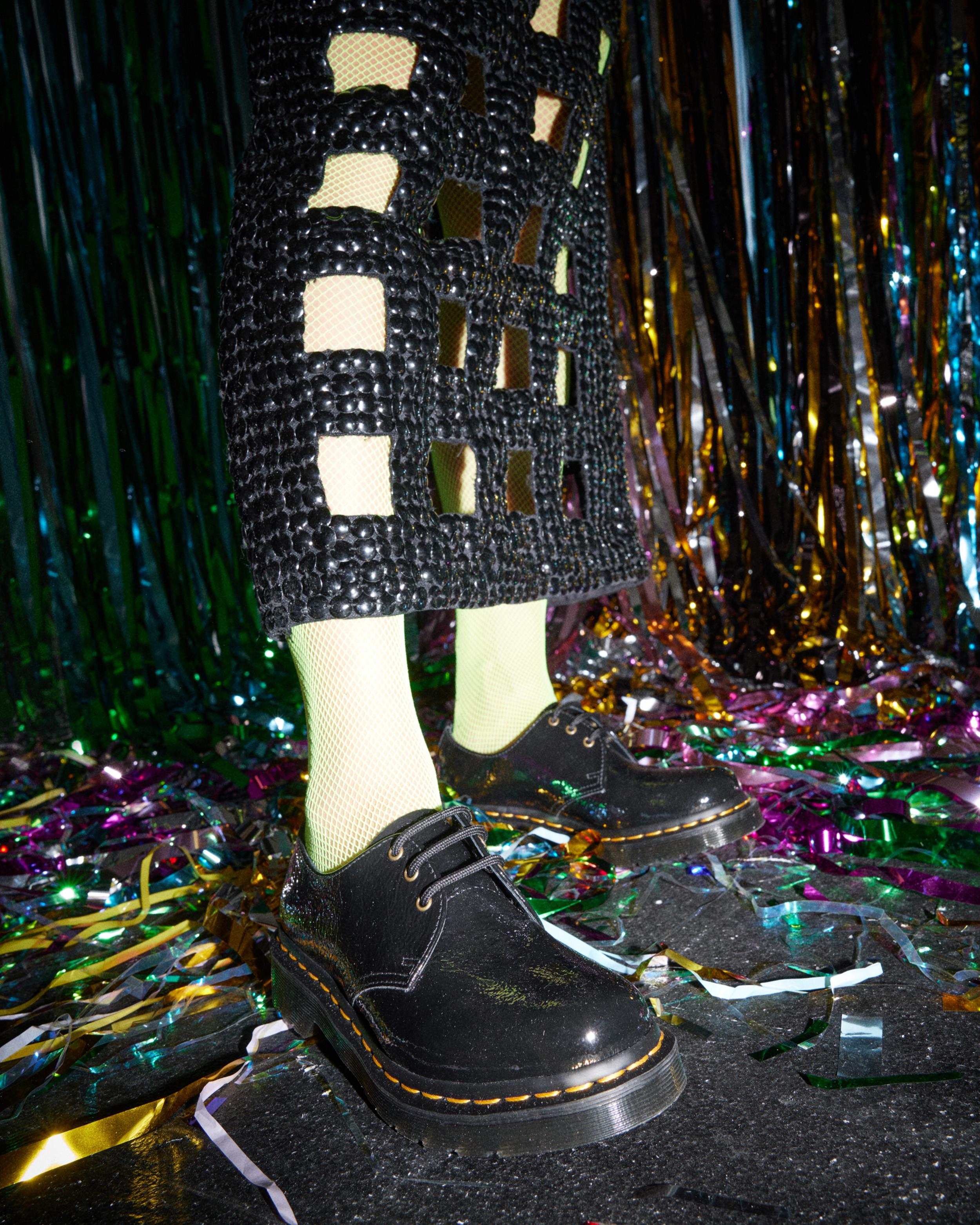 1461 Women's Distressed Patent Oxford Shoes in BLACK | Dr. Martens™
