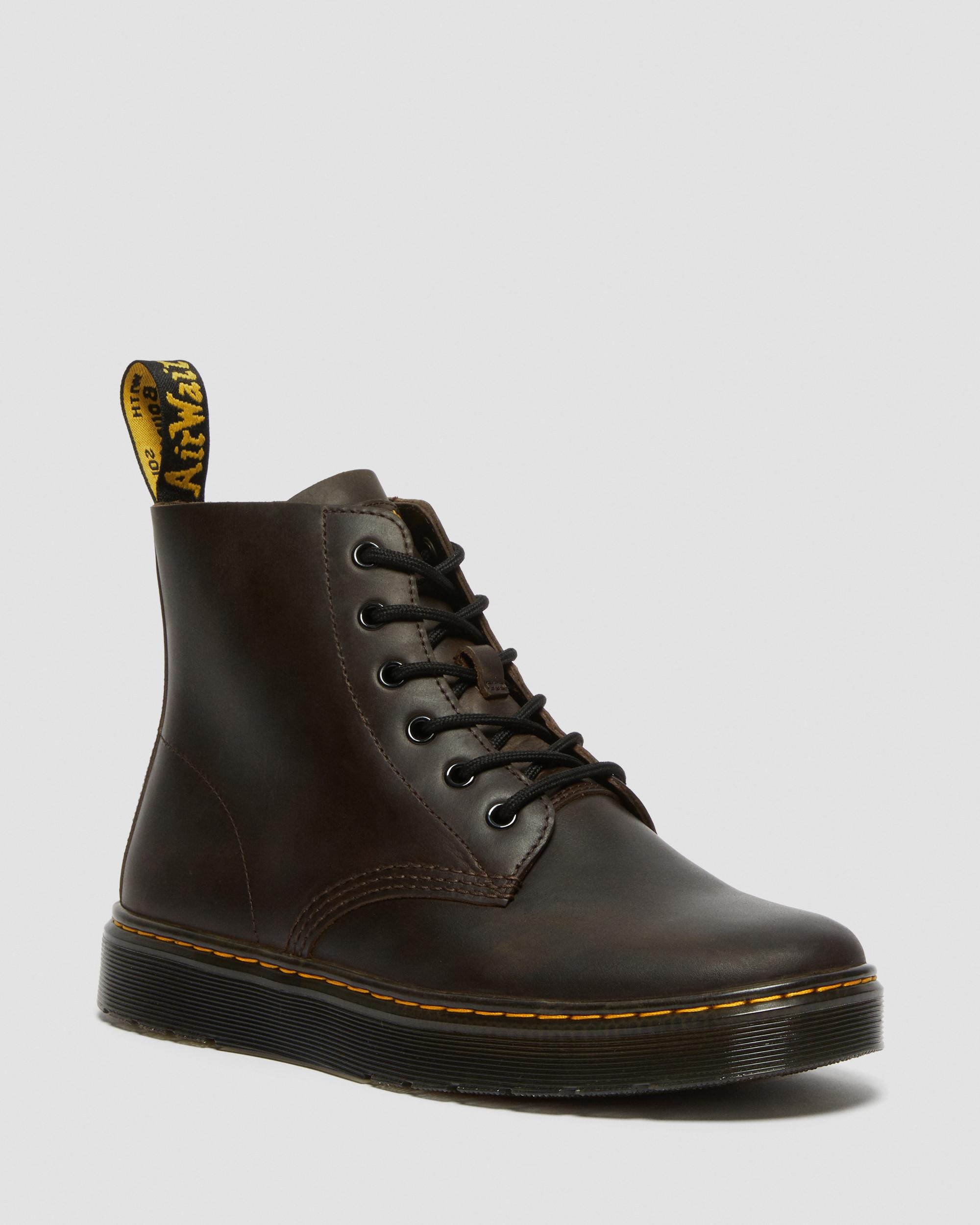 Thurston Crazy Horse Leather Chukka Boots in Dark Brown