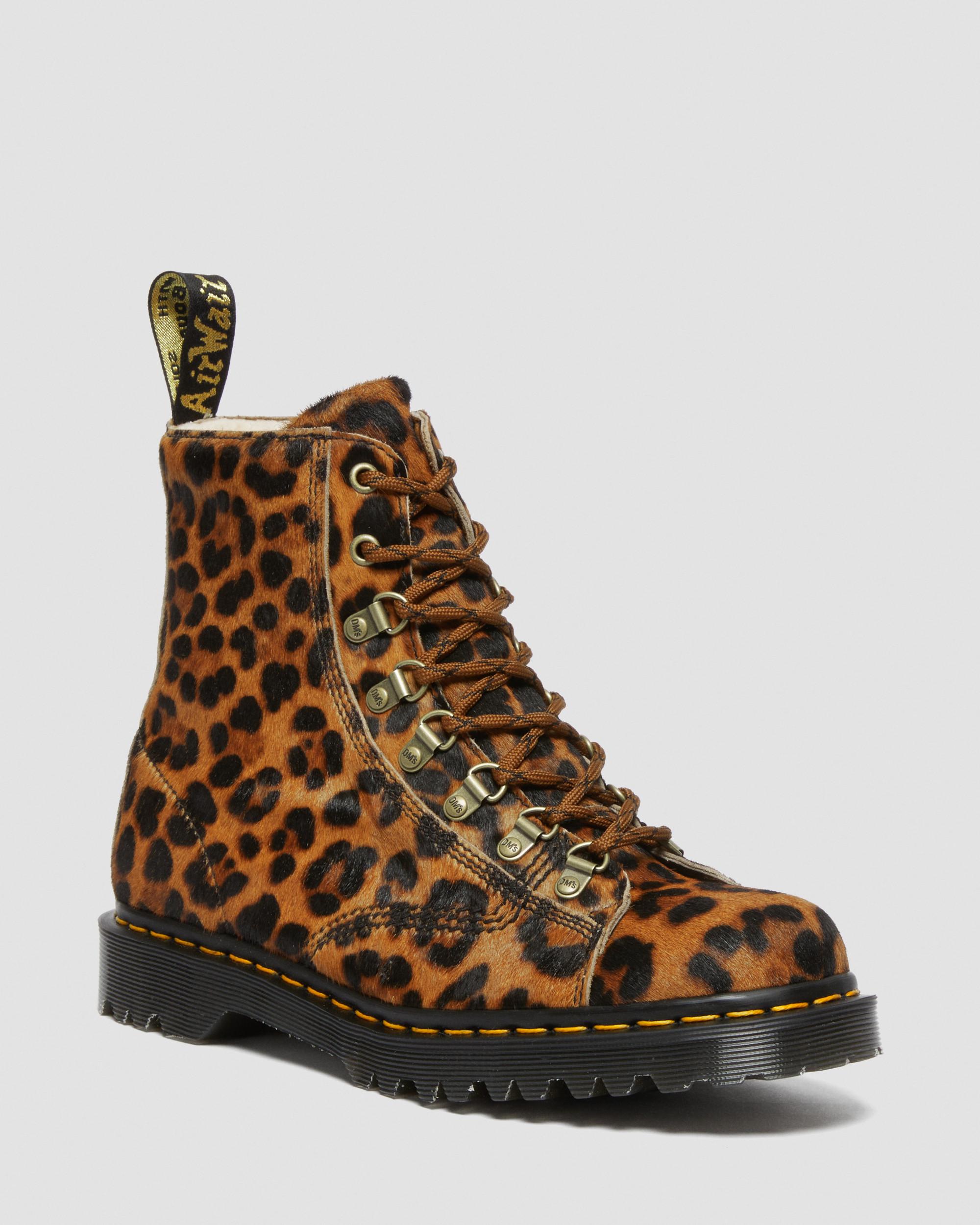 Barton Made in England Leopard Hair On Boots in Multi Dr. Martens