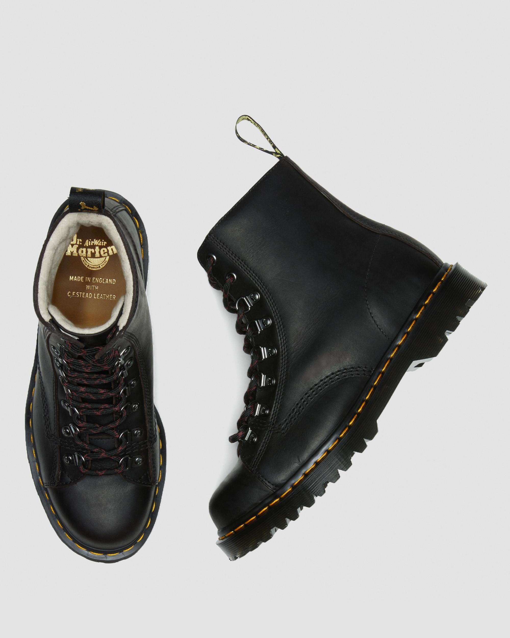 Barton Made in England Classic Oil Leather Boots in BLACK | Dr