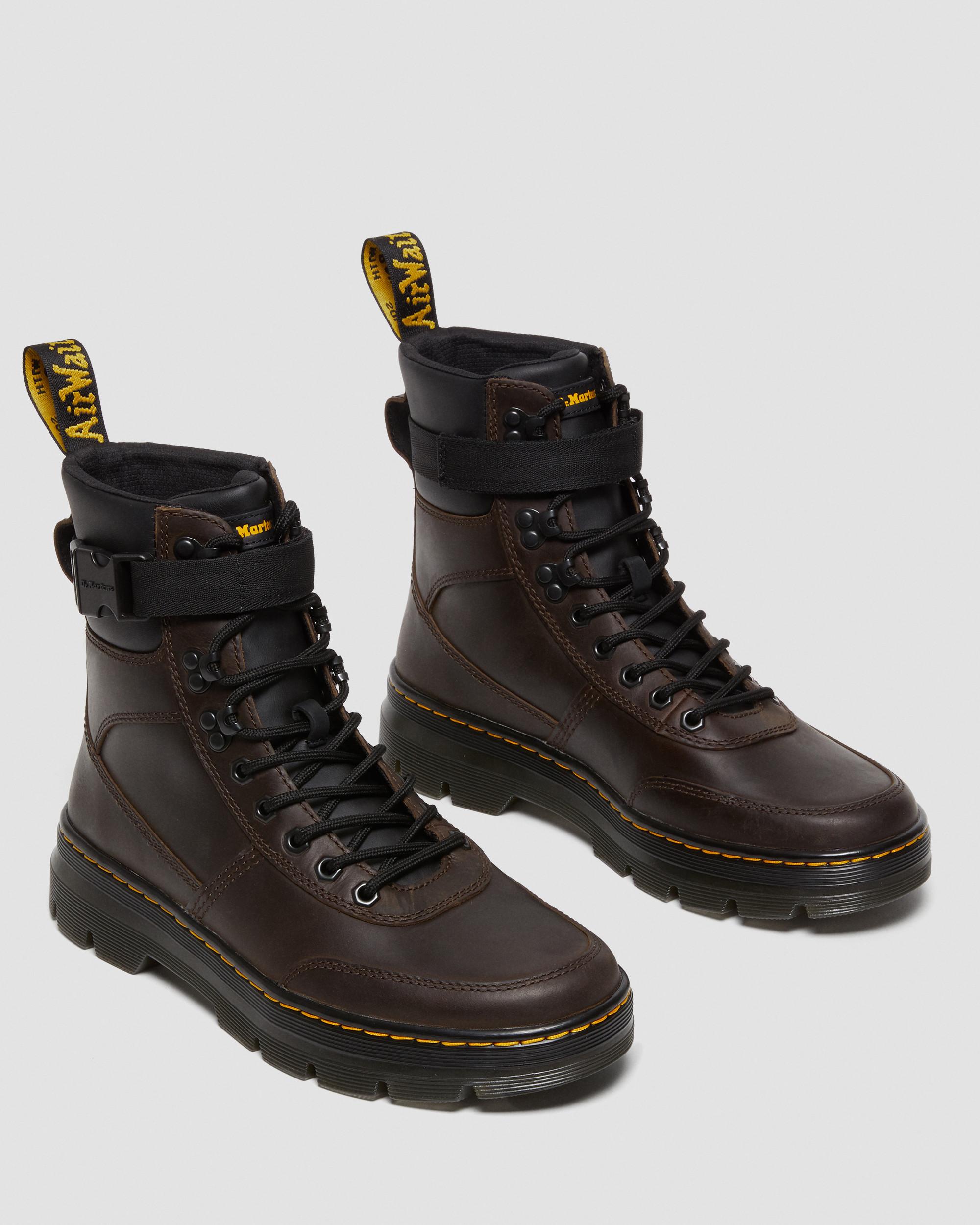 Combs Tech Crazy Horse Leather Casual Boots, Dark Brown | Dr. Martens