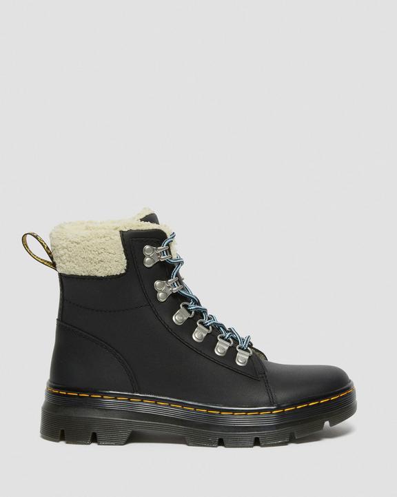 Combs Faux Fur-Lined Utility Boots in Black | Dr. Martens