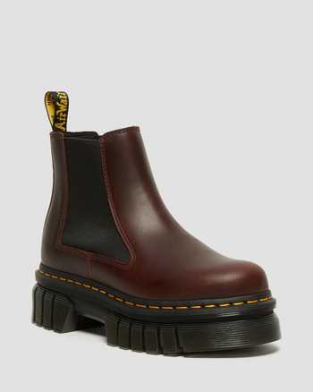 Audrick Brando Leather Platform Chelsea Boots
