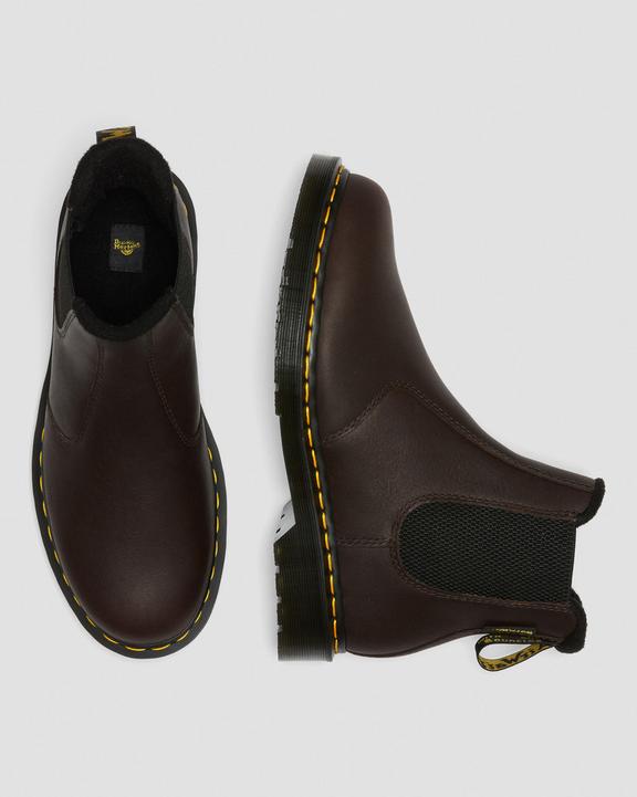 2976 Warmwair Dark Brown Valor Waterproof Leather Chelsea BootsStivaletti Chelsea Di Pelle Impermeabile 2976 Warmwair Valor Dr. Martens