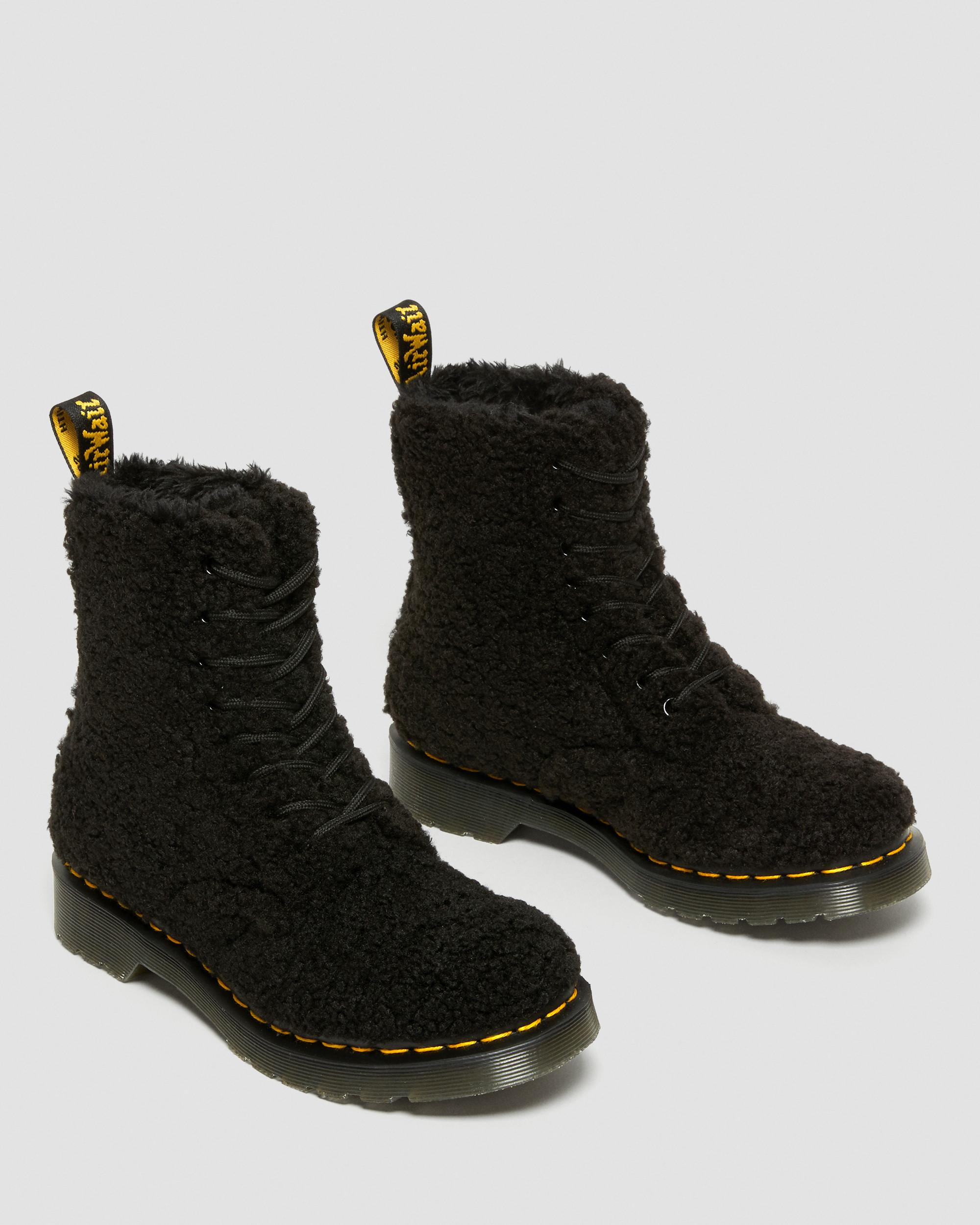 1460 Pascal Women's Faux Shearling Boots in BLACK | Dr. Martens™