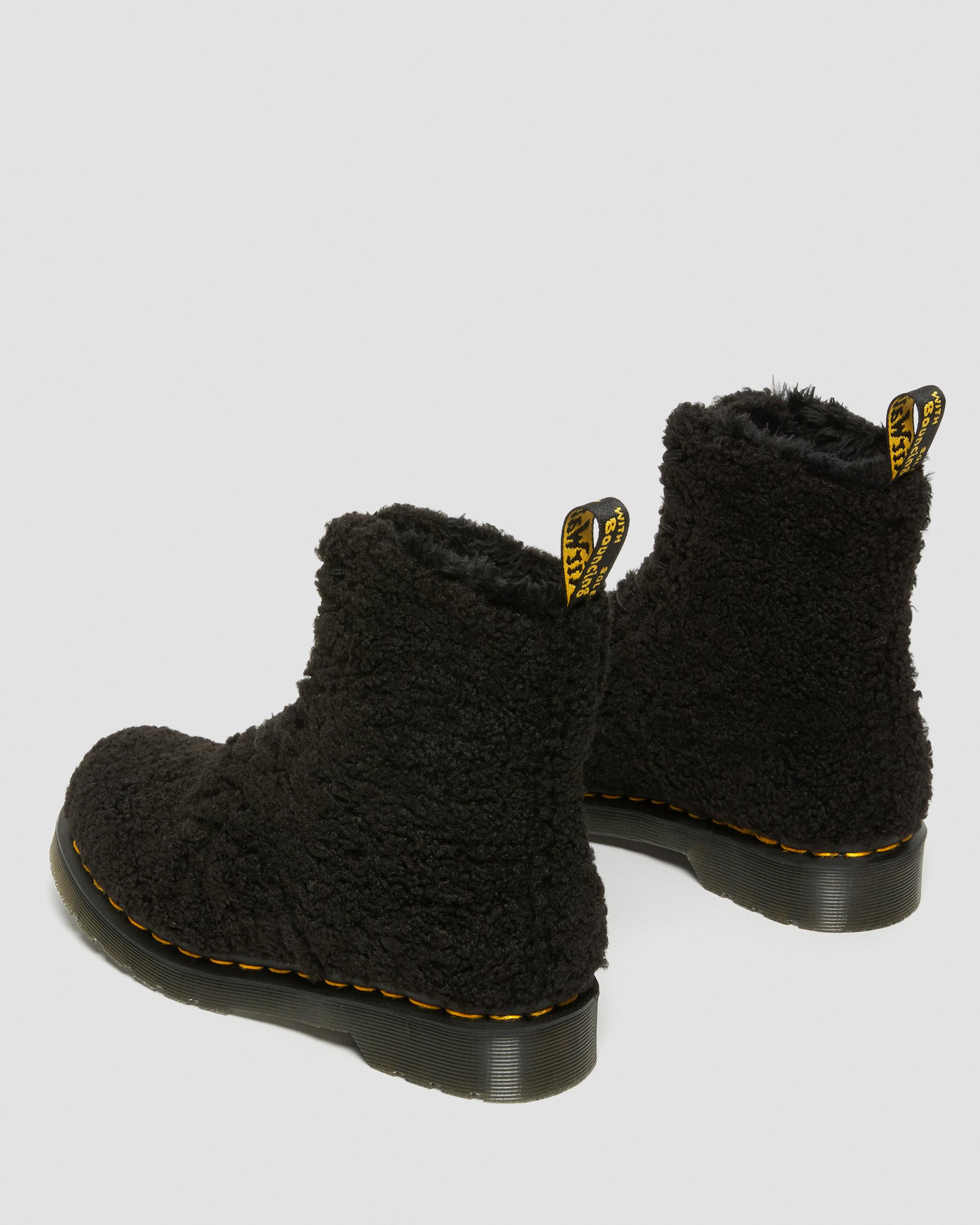 1460 Pascal Women's Faux Shearling Boots in Black | Dr. Martens