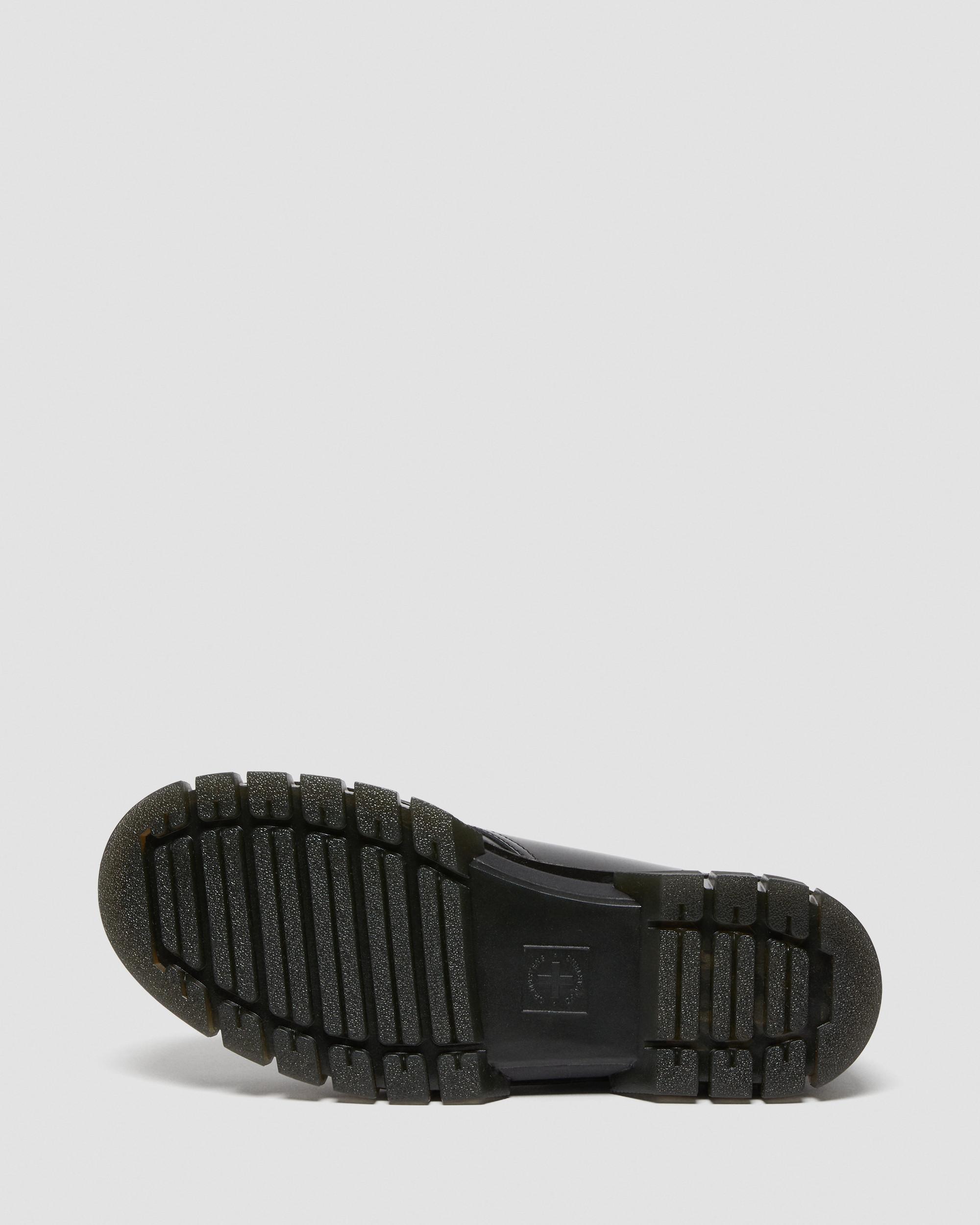 Rikard Polished Smooth Leather Platform Shoes in BLACK | Dr. Martens™