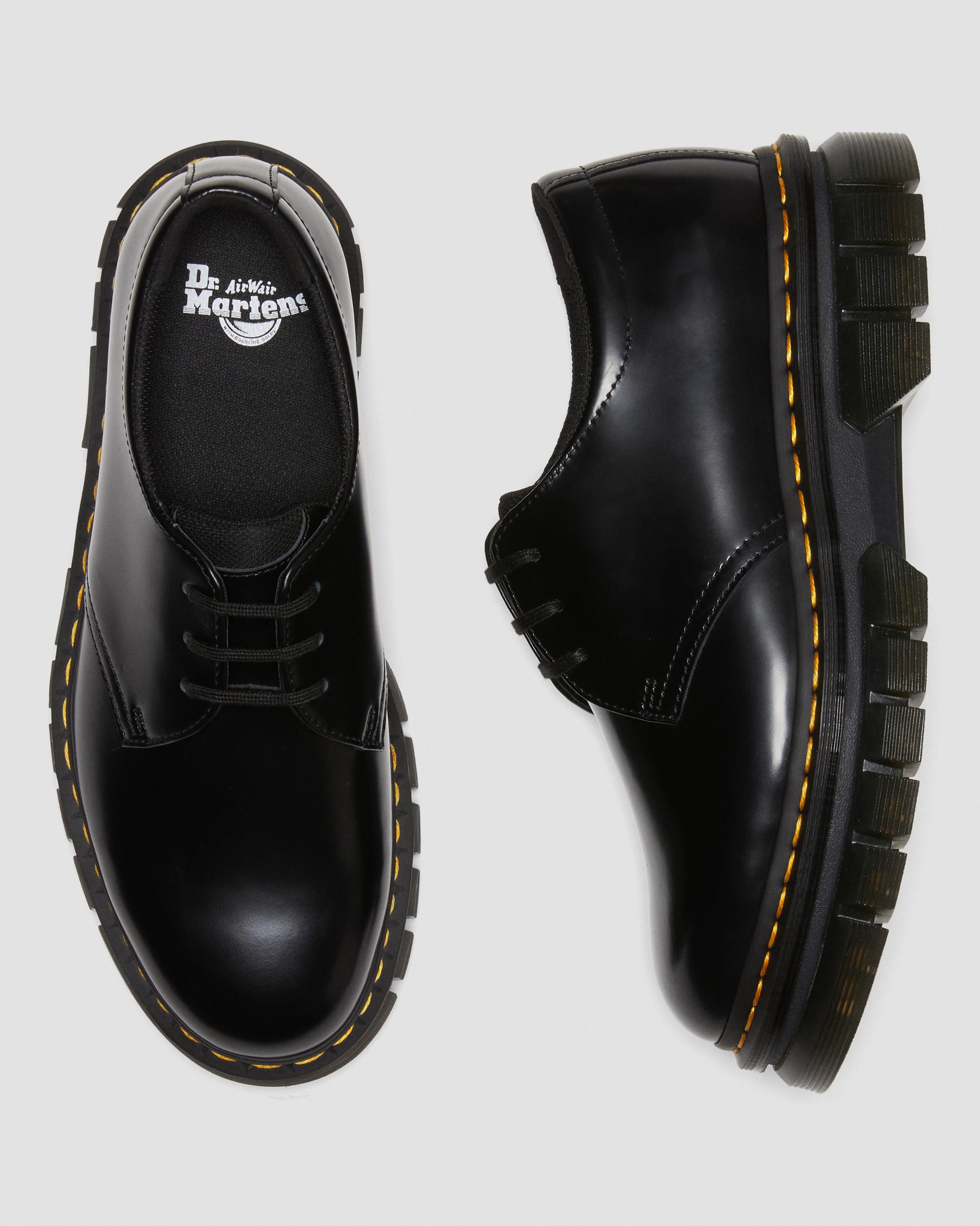 ゆ　Dr.Martens RIKARD POLISHED SMOOTH Rikard Polished Smooth Leather Platform Shoes in BLACK | Dr. Martens™