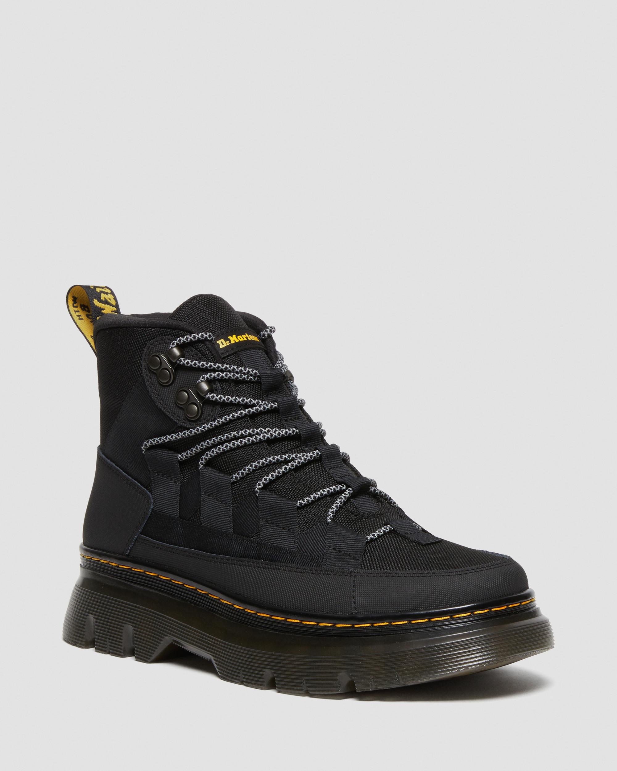 Boury Extra Tough Leather Utility Boots in Black