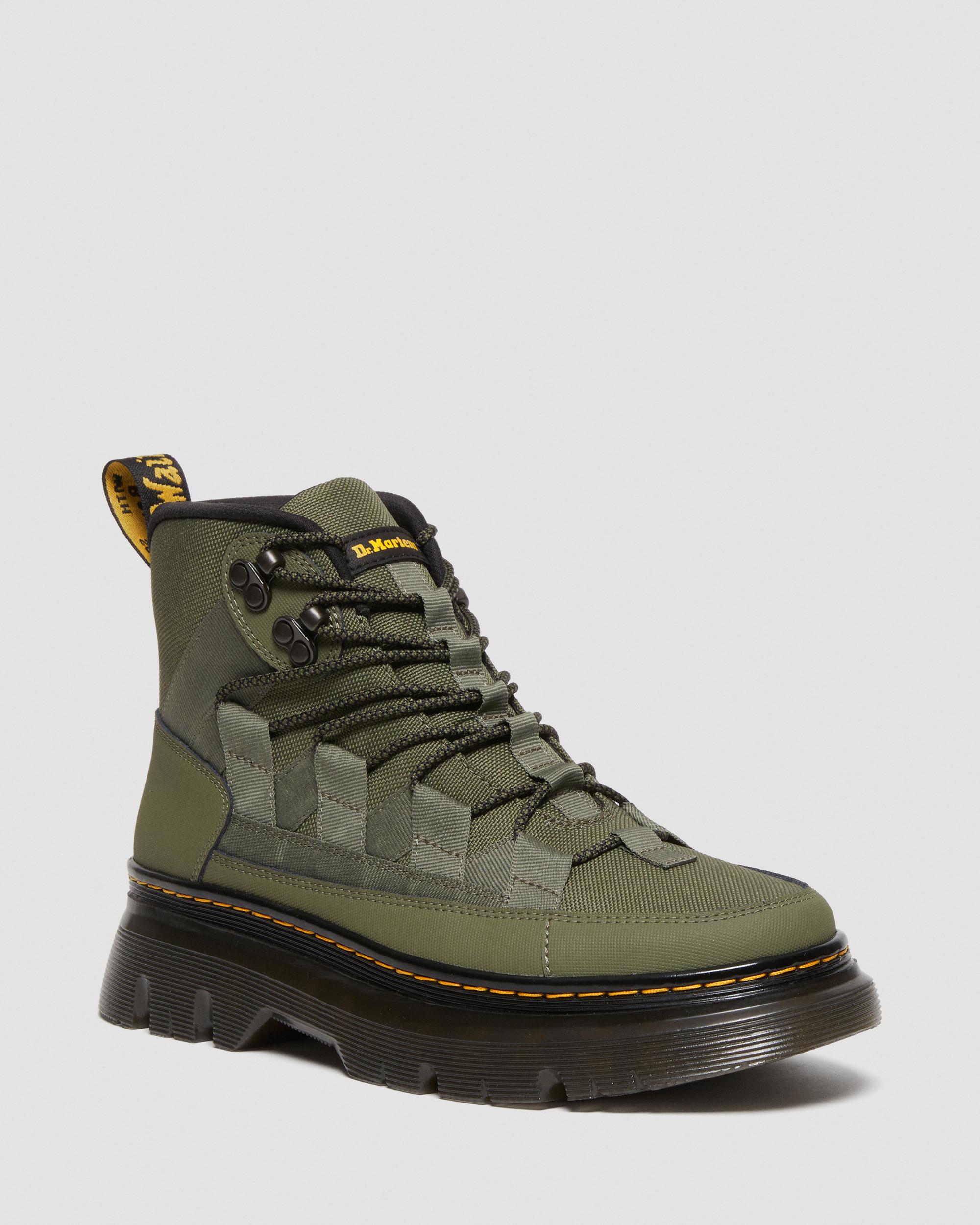 Boury Leather Casual Boots in Khaki Green | Dr. Martens