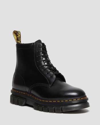 Rikard Smooth Leather Platform Lace Up Boots