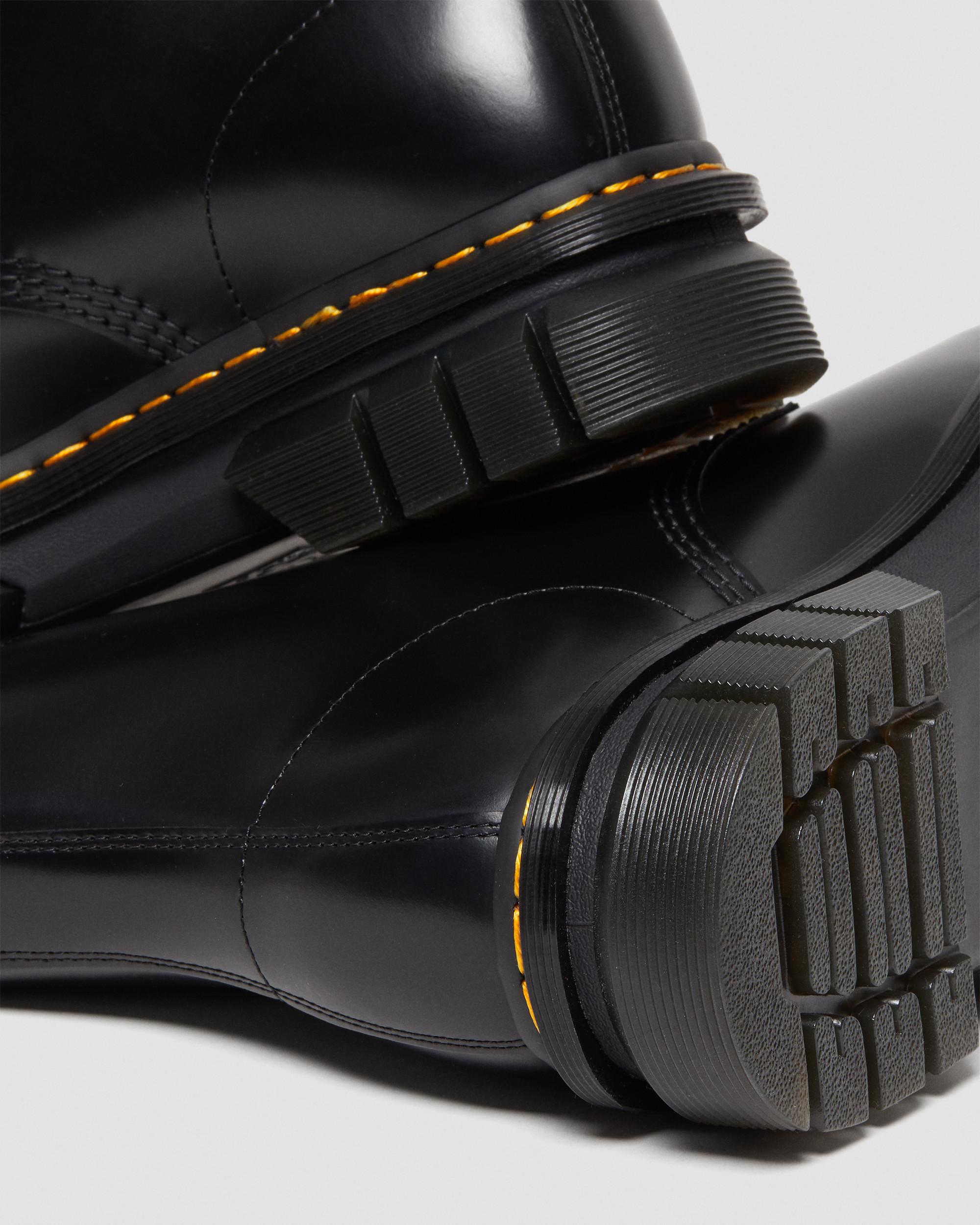 Rikard Smooth Leather Platform Lace Up Boots in BLACK | Dr. Martens™