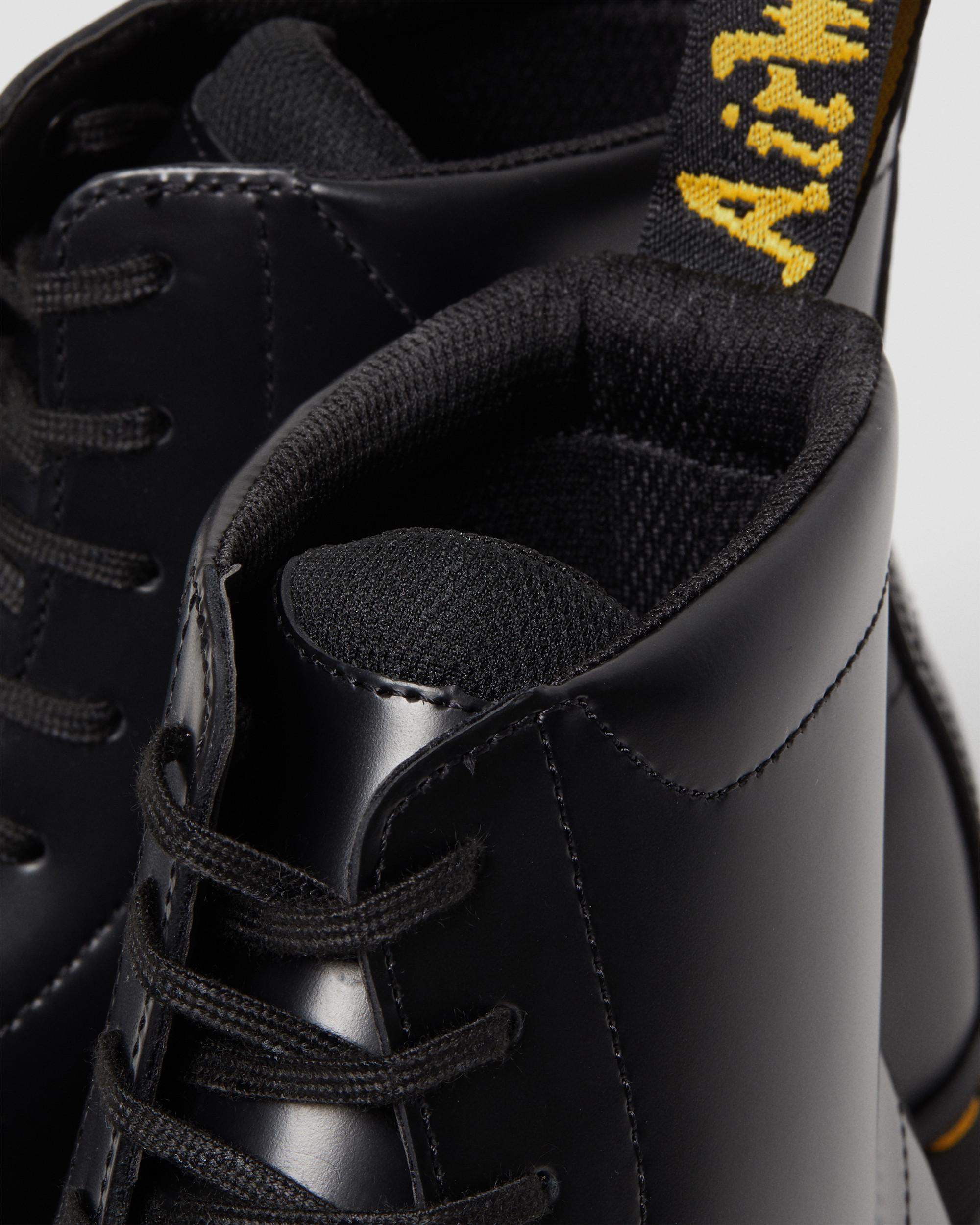 Rikard Smooth Leather Platform Lace Up Boots in BLACK | Dr. Martens™