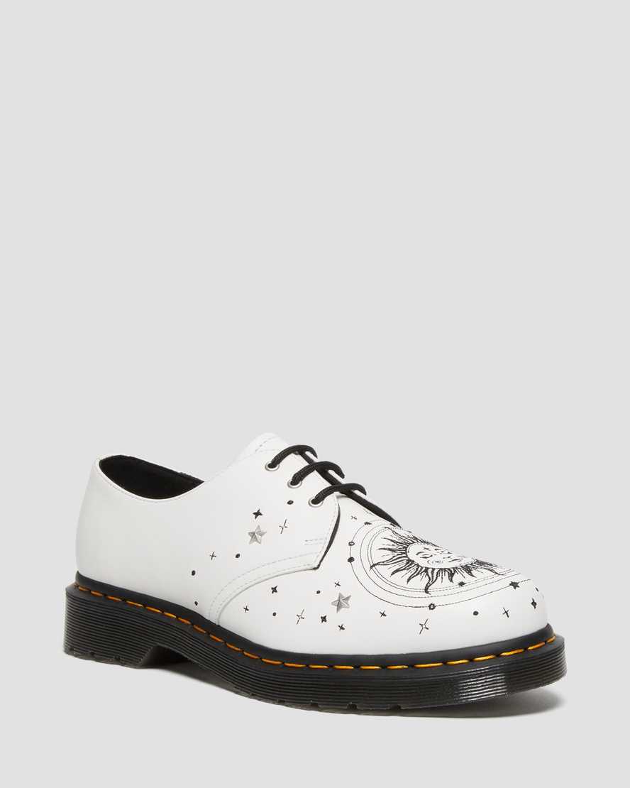 Dr. Martens 1461 Cosmic Embroidered Leather Oxford Shoes In White ...