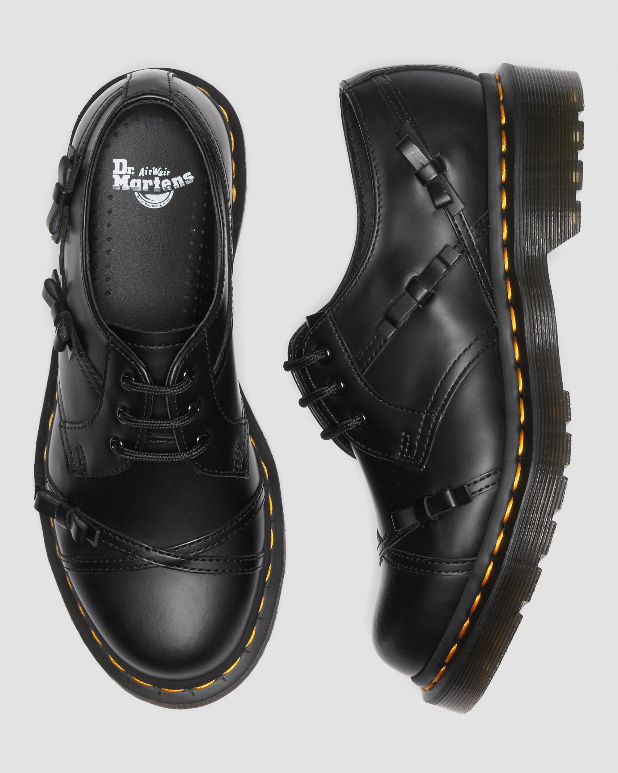 1461 Women's Bow Smooth Leather Oxford Shoes in BLACK | Dr. Martens™