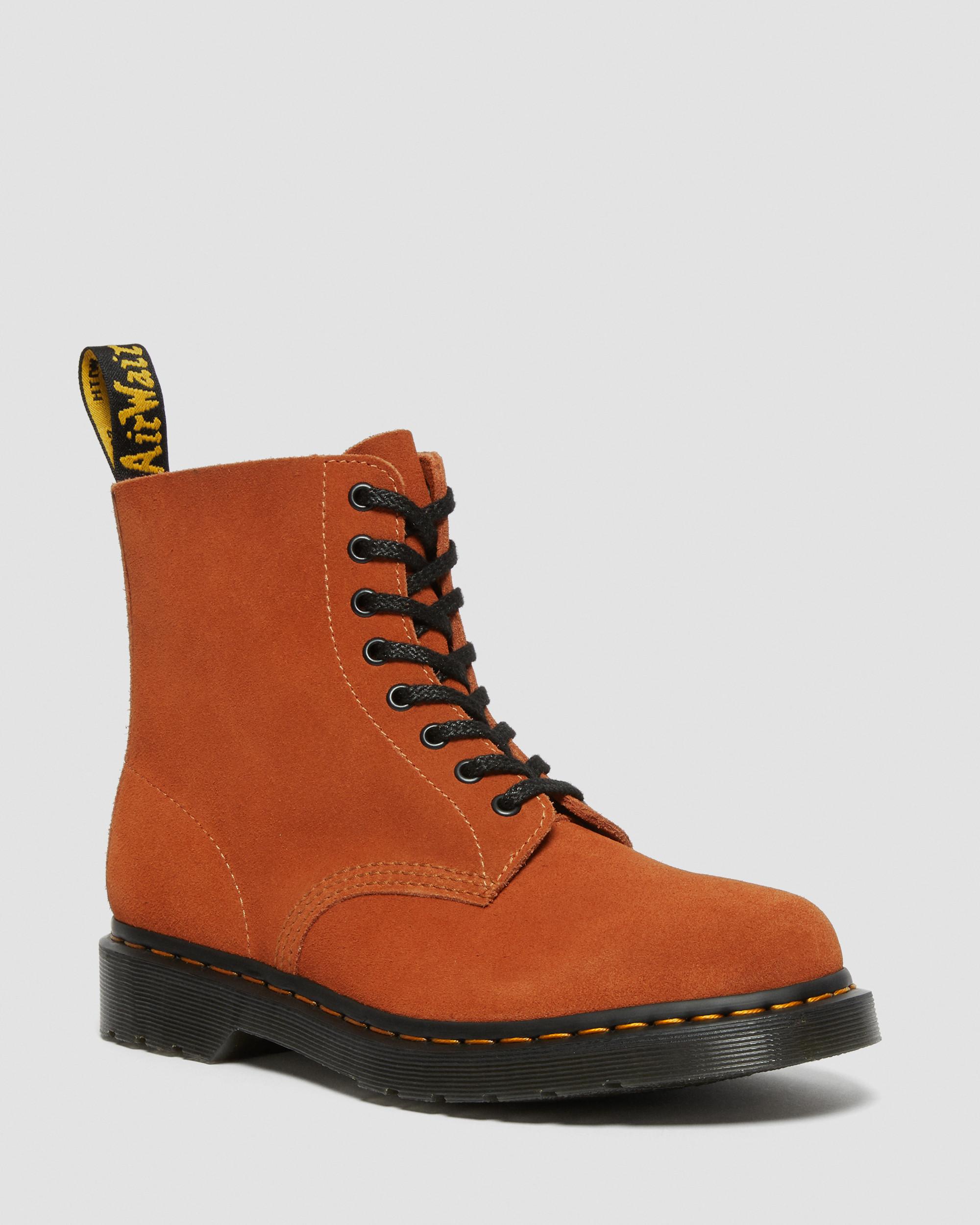 1460 Pascal Suede Lace Up Boots in Tan | Dr. Martens