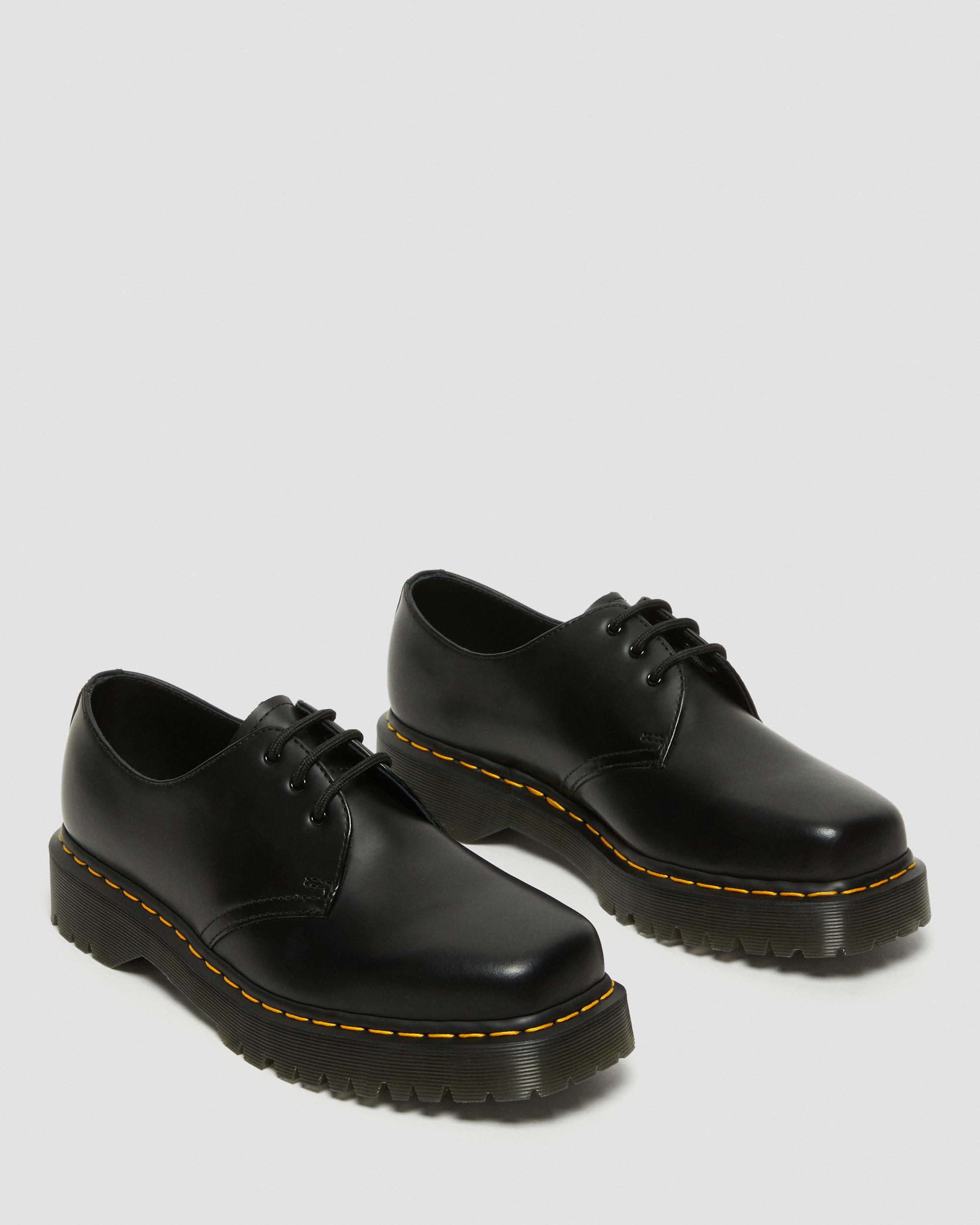 1461 Bex Squared Toe Leather Shoes in Black | Dr. Martens