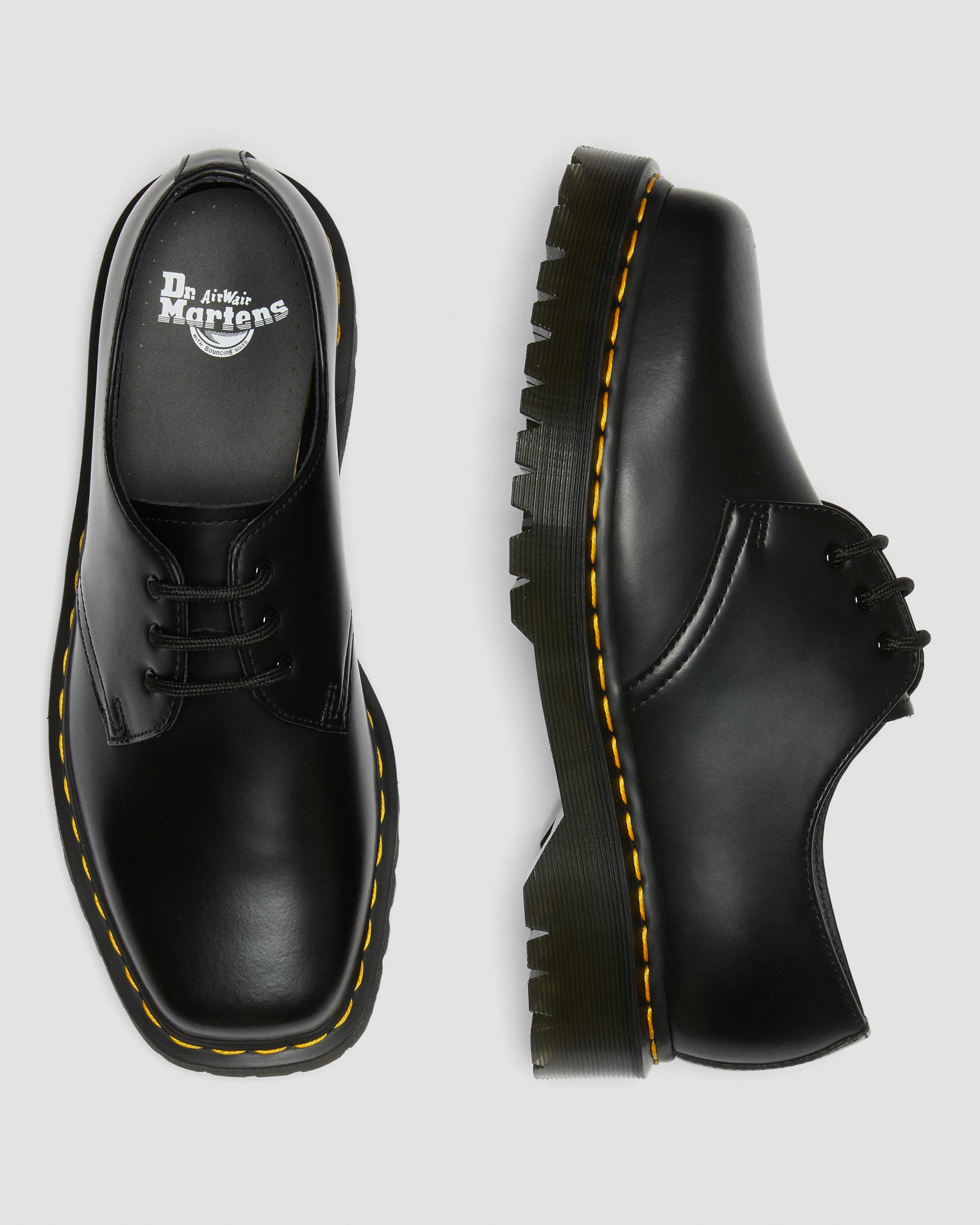 1461 Bex Squared Toe Leather Shoes in Black | Dr. Martens