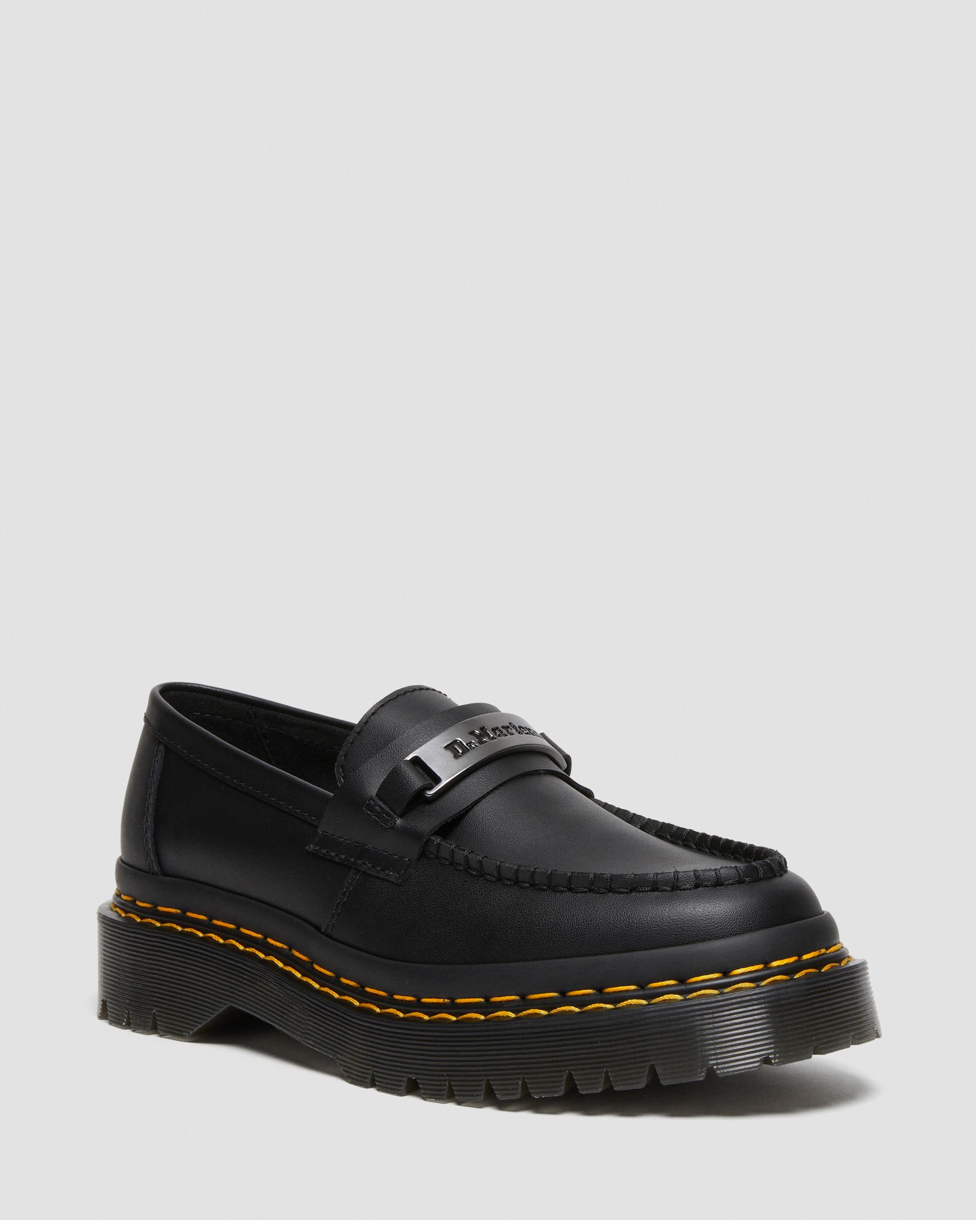 Penton Bex Double Stitch Leather Loafers in Black | Dr. Martens