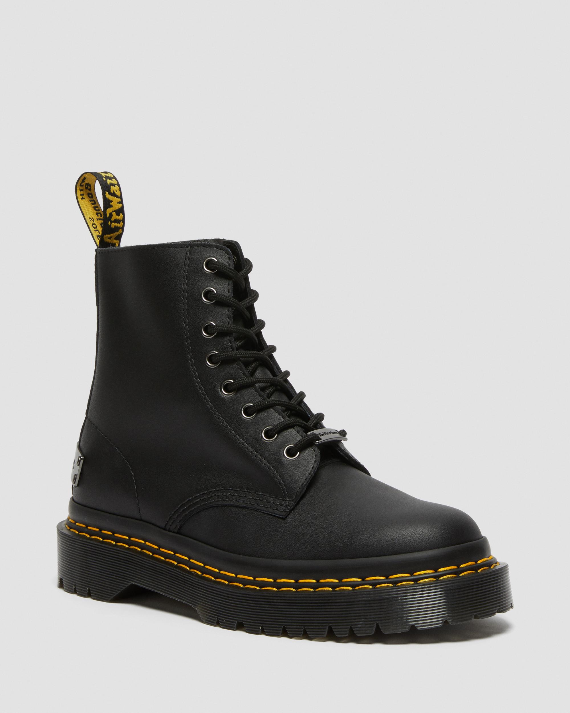1460 Bex Double Stitch Leather Boots, Black | Dr. Martens