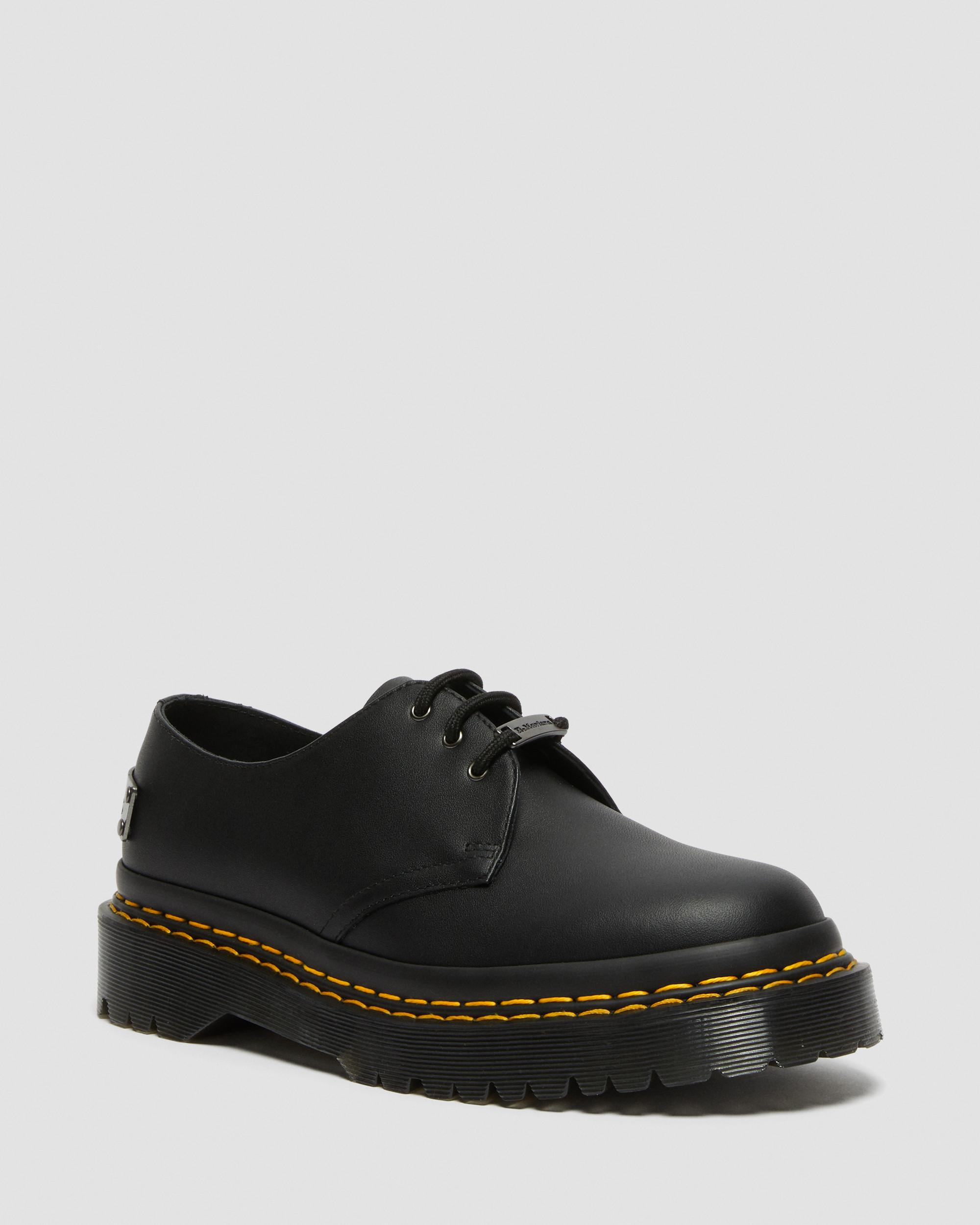 1461 Bex Double Stitch Leather Shoes in Black | Dr. Martens