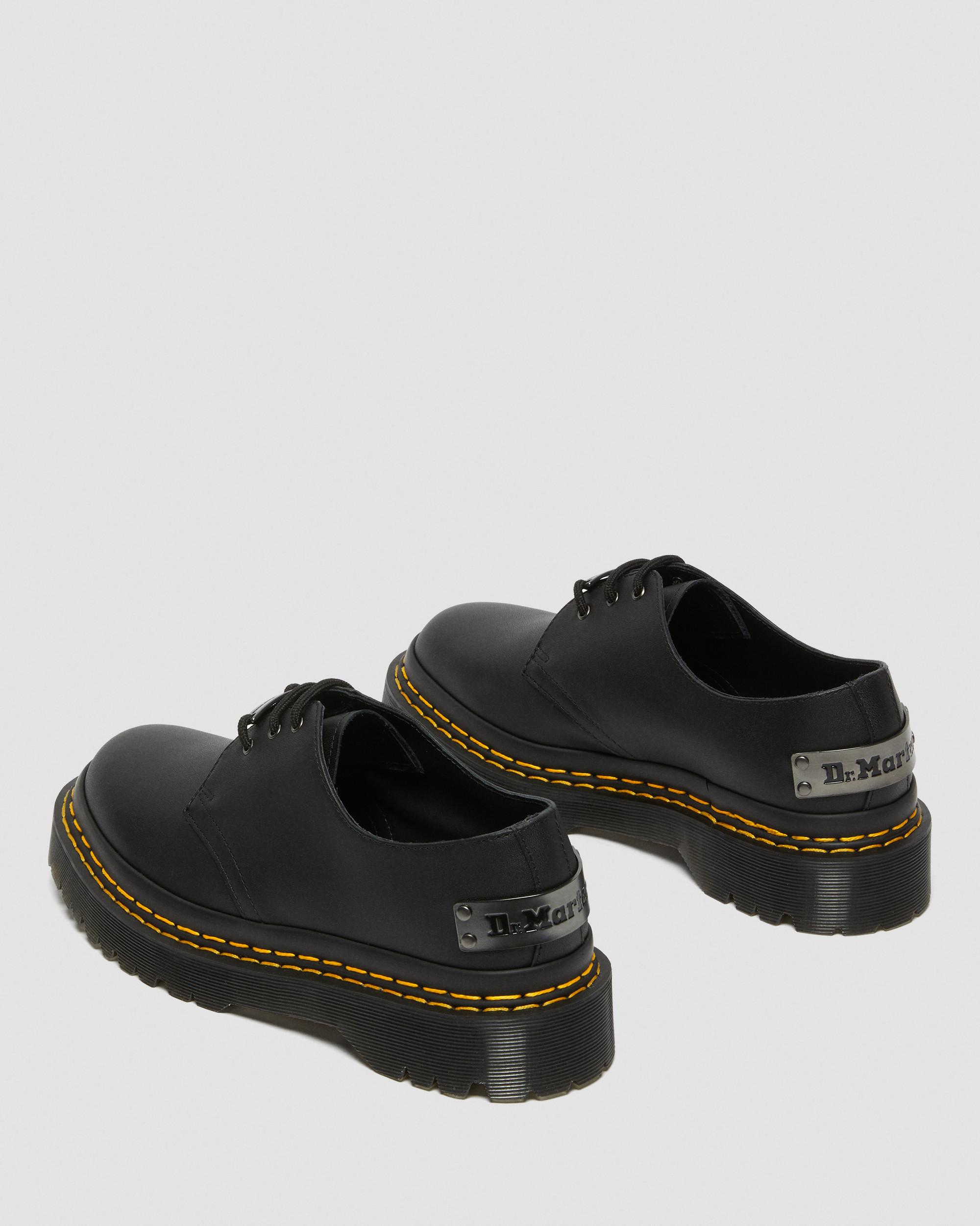 1461 Bex Double Stitch Leather Shoes in BLACK | Dr. Martens™