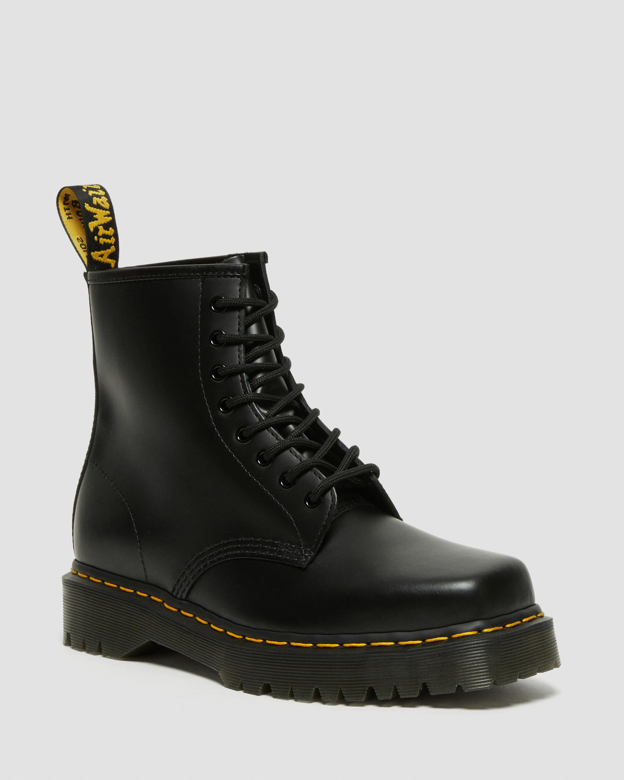 Dr.Martens 1460 BEX SQUARED 厚底 バイカー　アメカジ 1460 Bex Squared Toe Leather Lace Up Boots in BLACK | Dr. Martens™