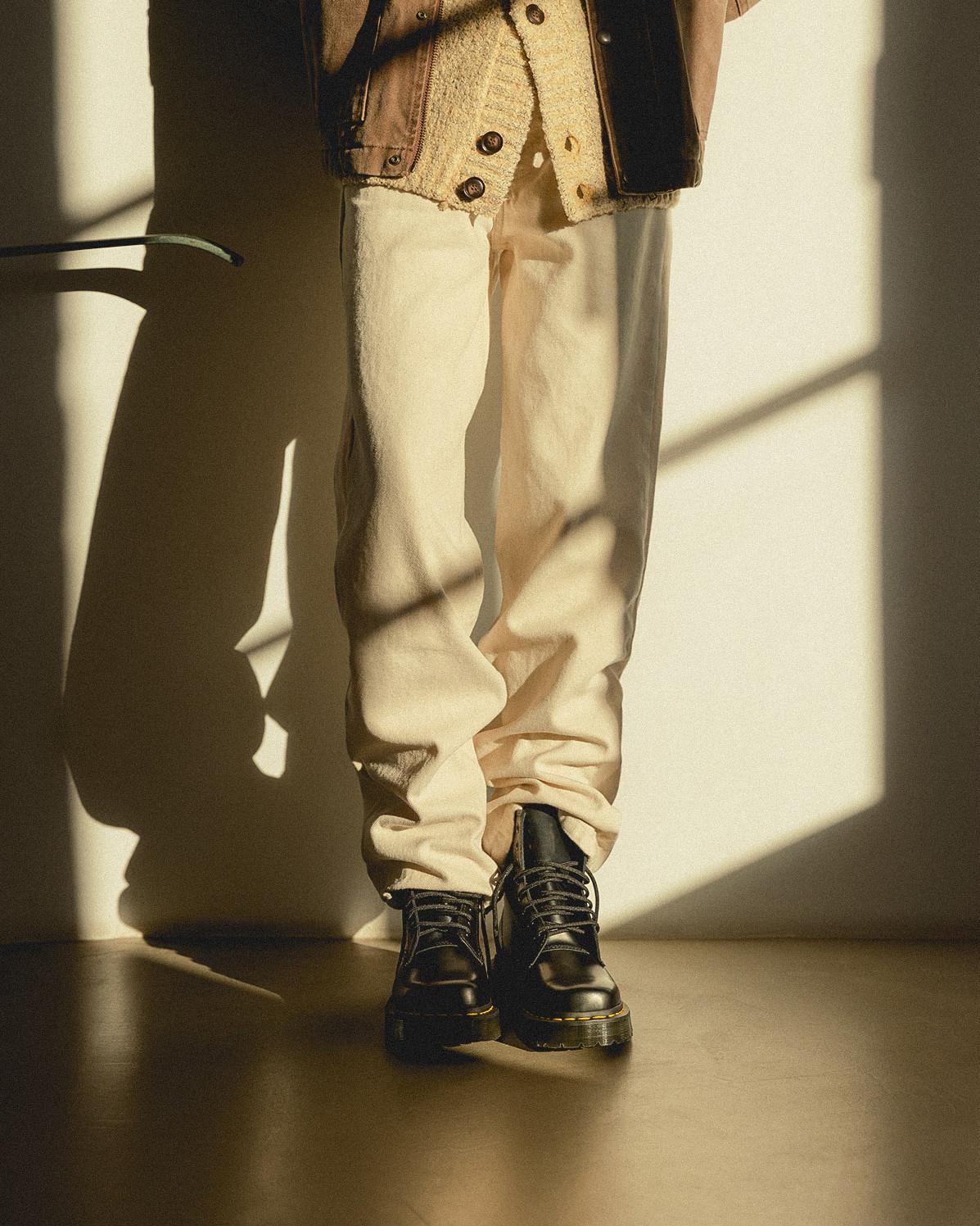 1460 Bex Squared Toe Leather Lace Up Boots in BLACK | Dr. Martens™