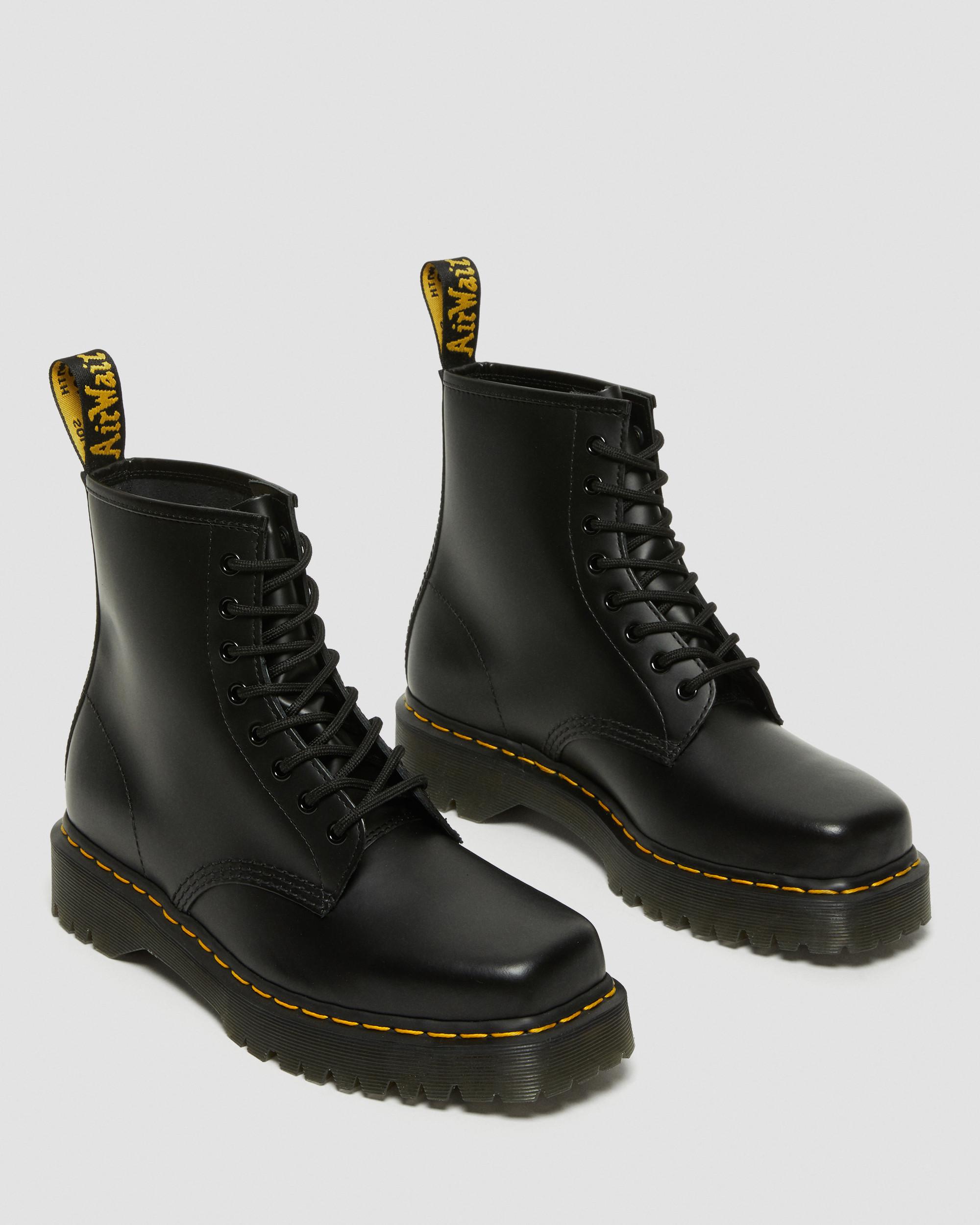 1460 Bex Squared Toe Leather Lace Up Boots in BLACK | Dr. Martens™