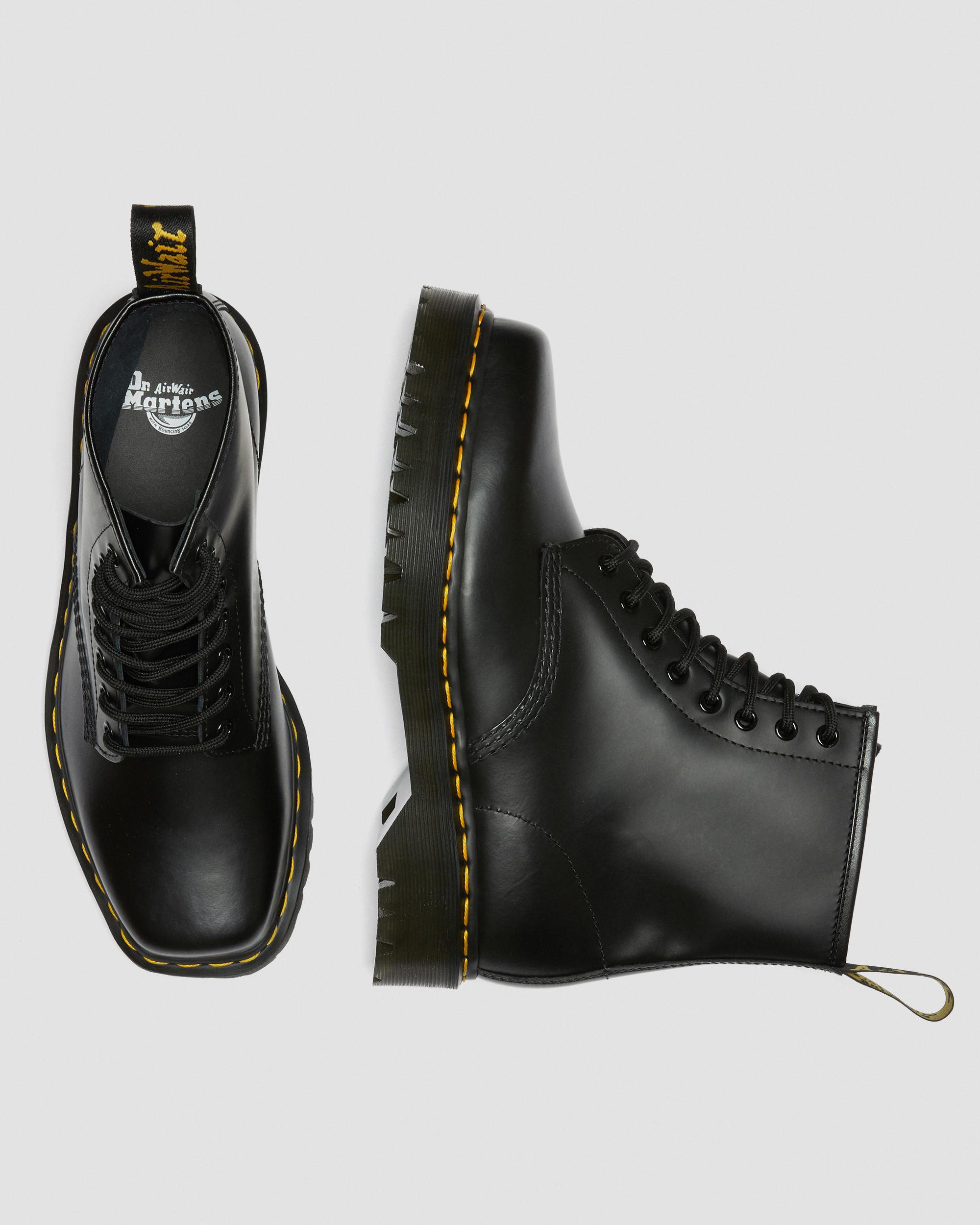 Dr.Martens 1460 BEX SQUARED 厚底 バイカー　アメカジ 1460 Bex Squared Toe Leather Lace Up Boots in BLACK | Dr. Martens™