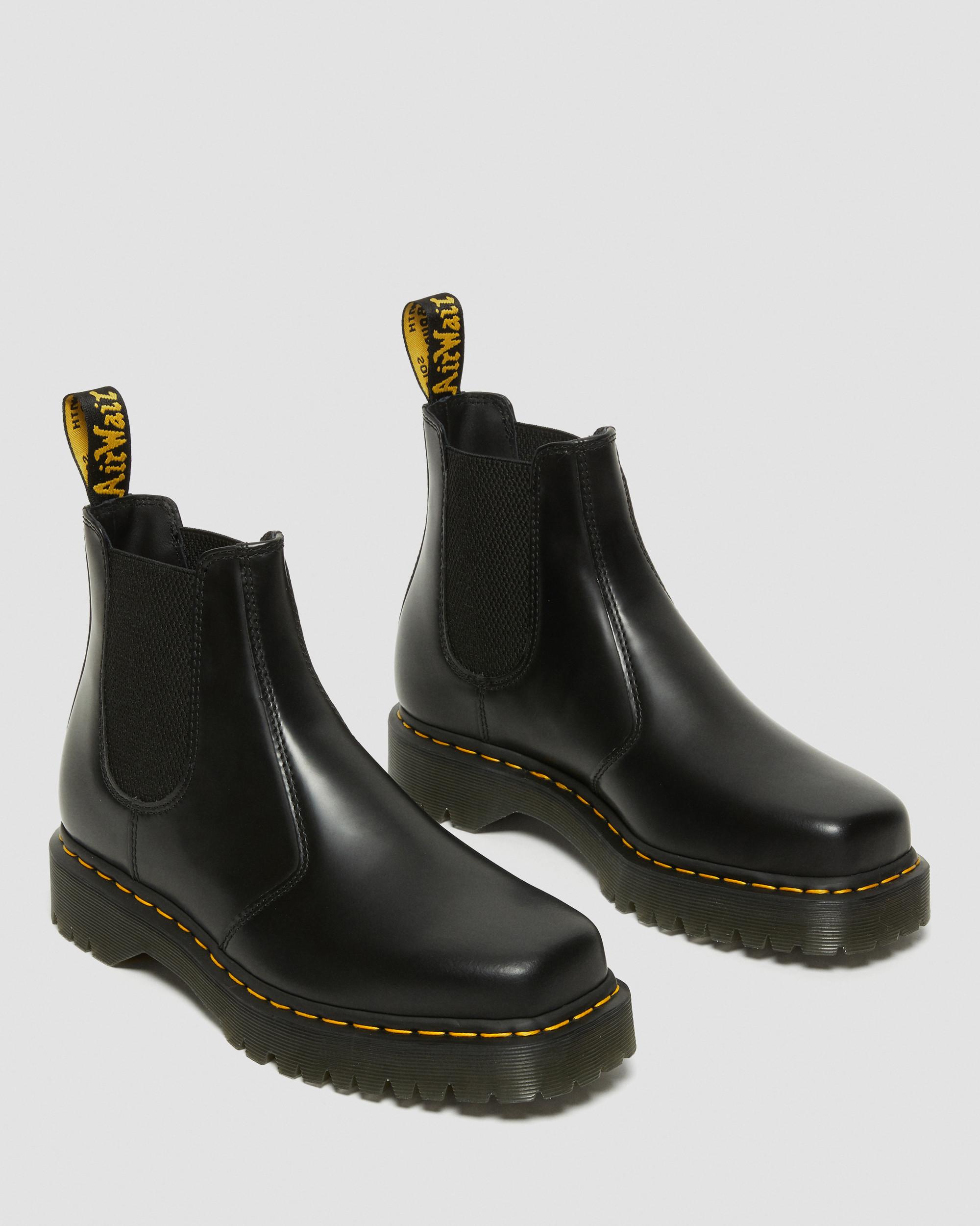2976 Bex Squared Toe Leather Chelsea Boots in Black | Dr. Martens