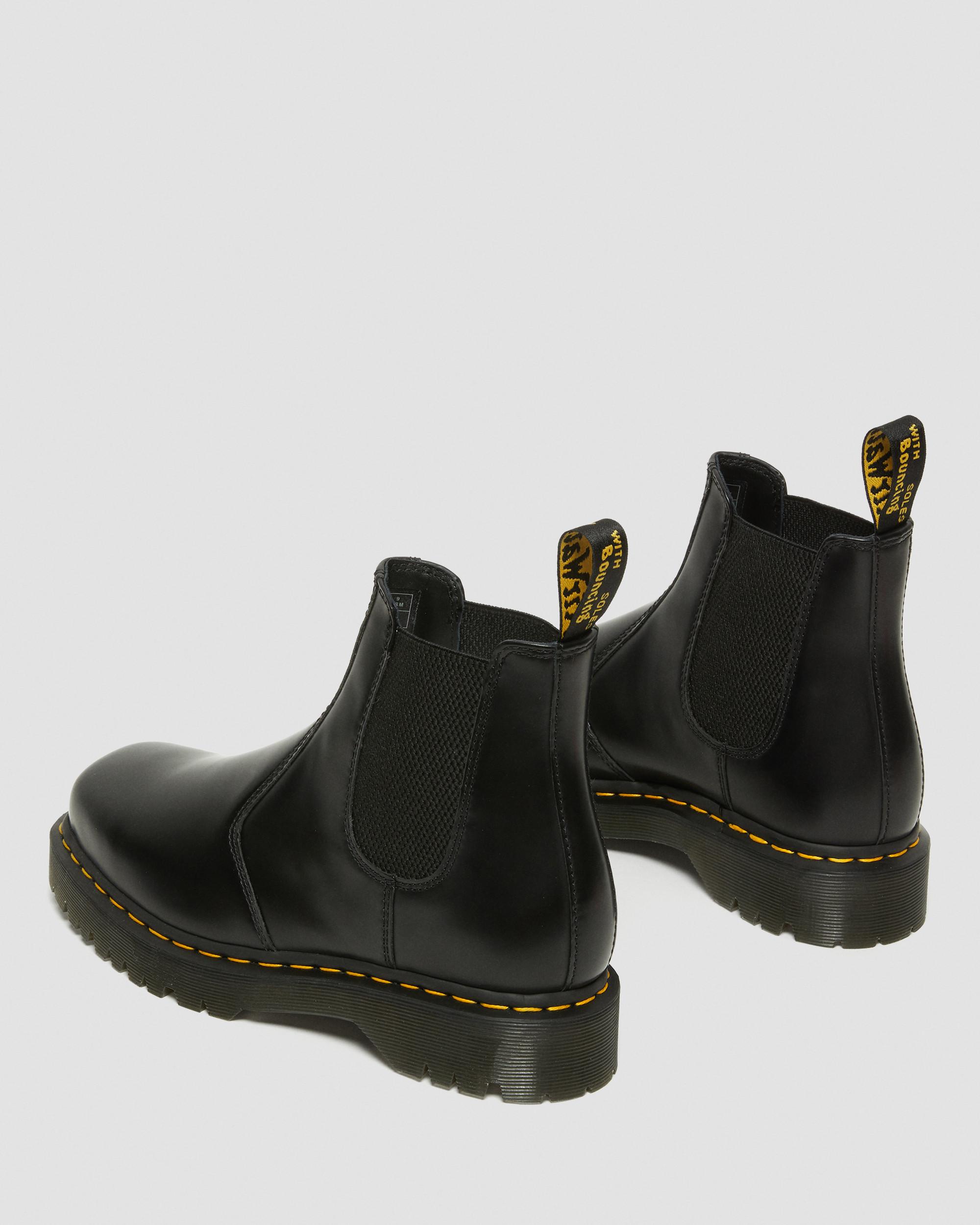 2976 Bex Squared Toe Leather Chelsea Boots in Black Dr. Martens