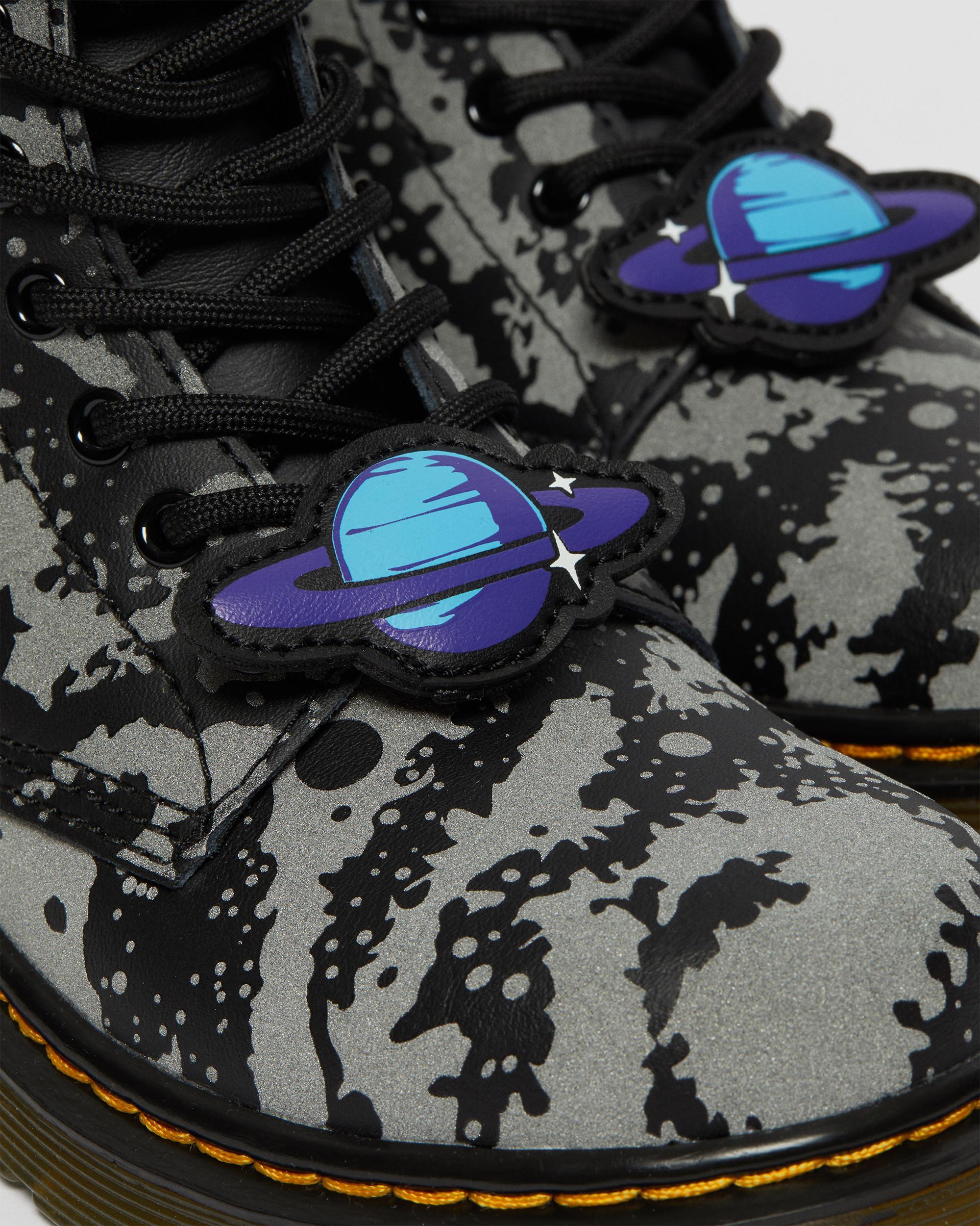 Junior 1460 Space Hydro Leather Lace Up Boots in BLACK+GREY | Dr