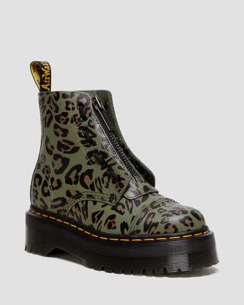 Sinclair Distorted Leopardendruck Plateaustiefel